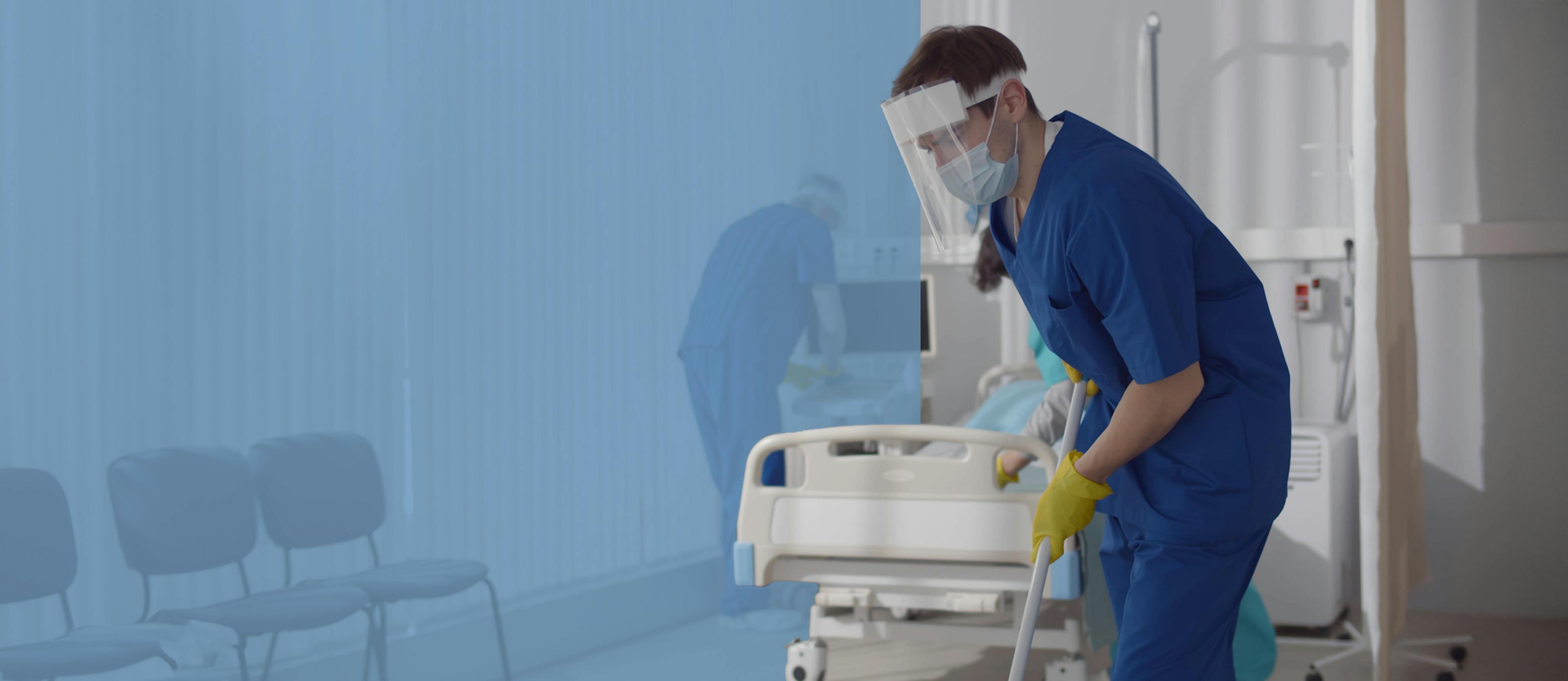 Limpieza y desinfección de superficies y ambientes hospitalarios