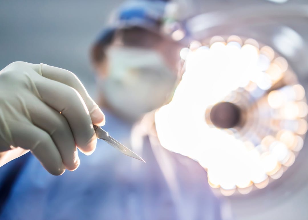 2. Antes de la incisión cutánea