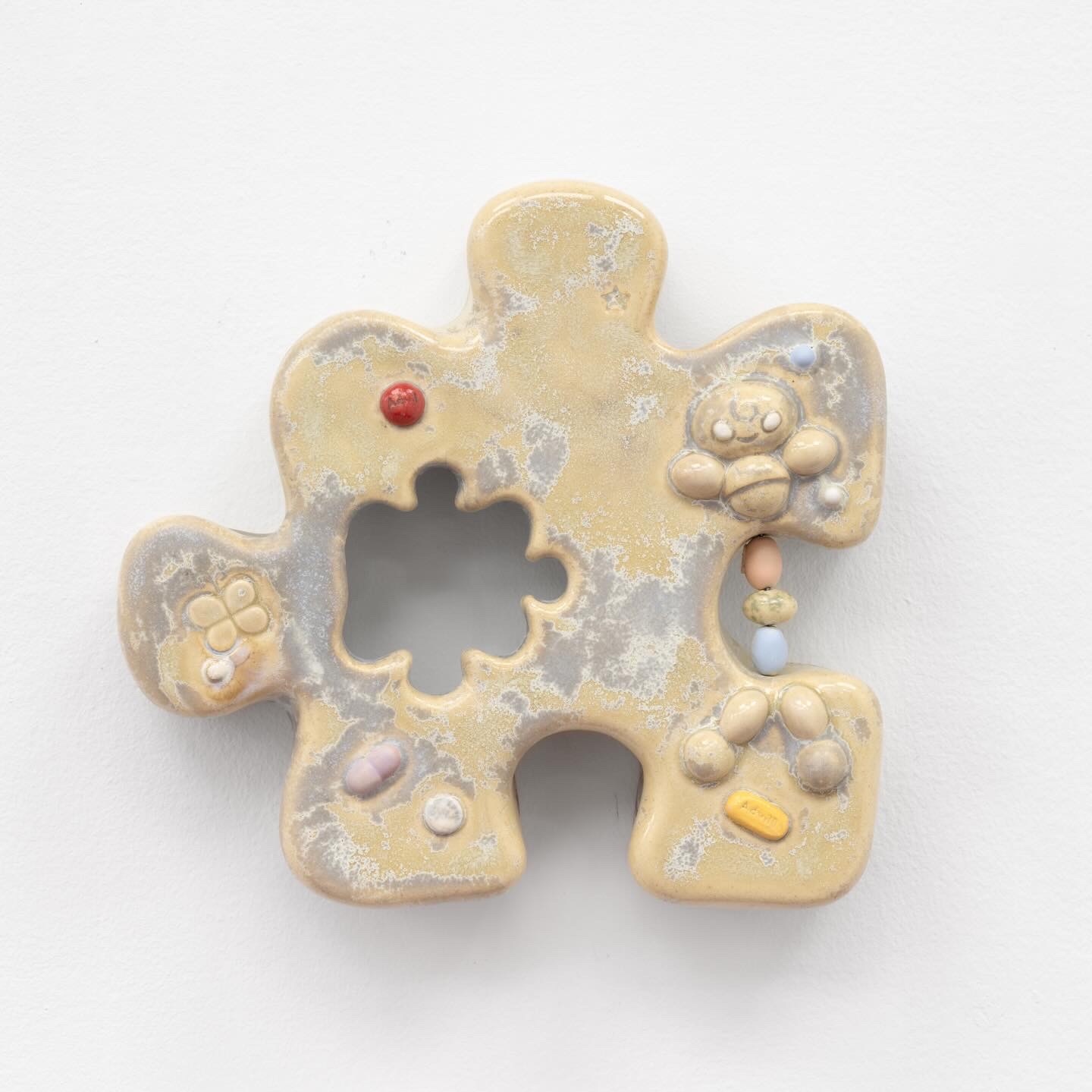 Empty Puzzle Frame, 2025, ceramic, 8 x 8.5 x 2.5 inches 