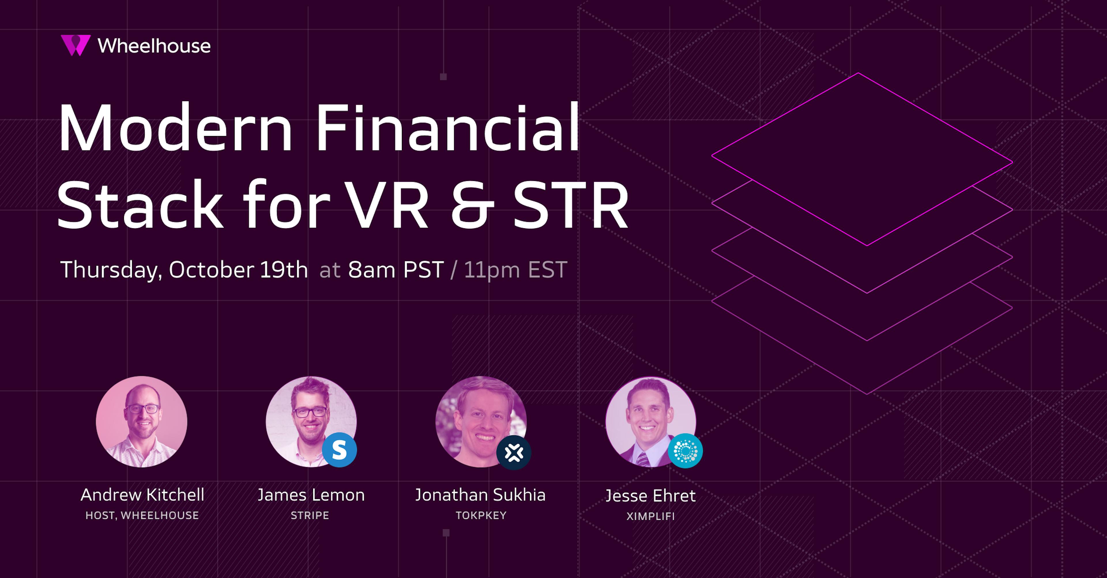 Modern financial stack for VR & STR profile