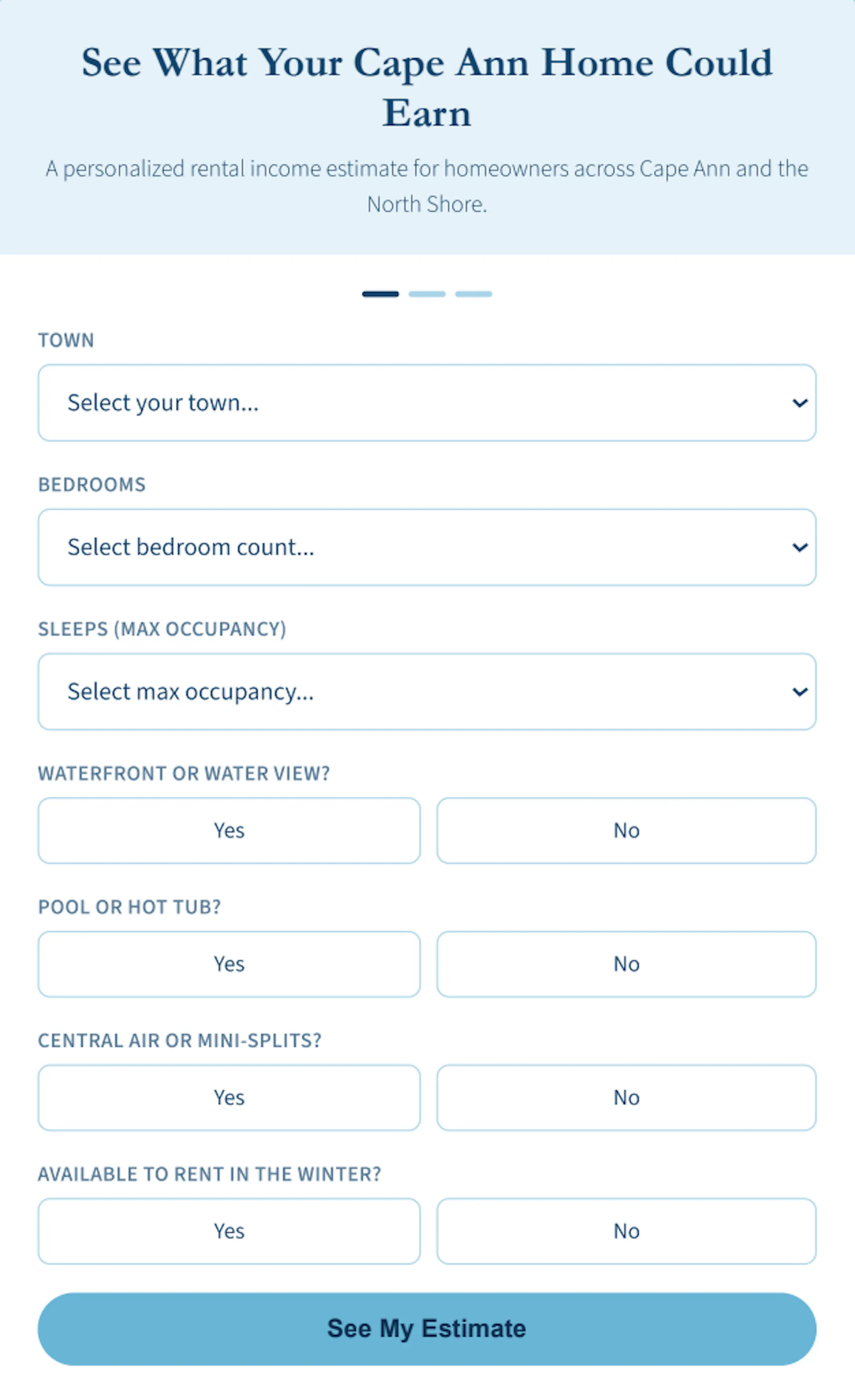 Homeowner Acquisition Rental Estimator project screenshot