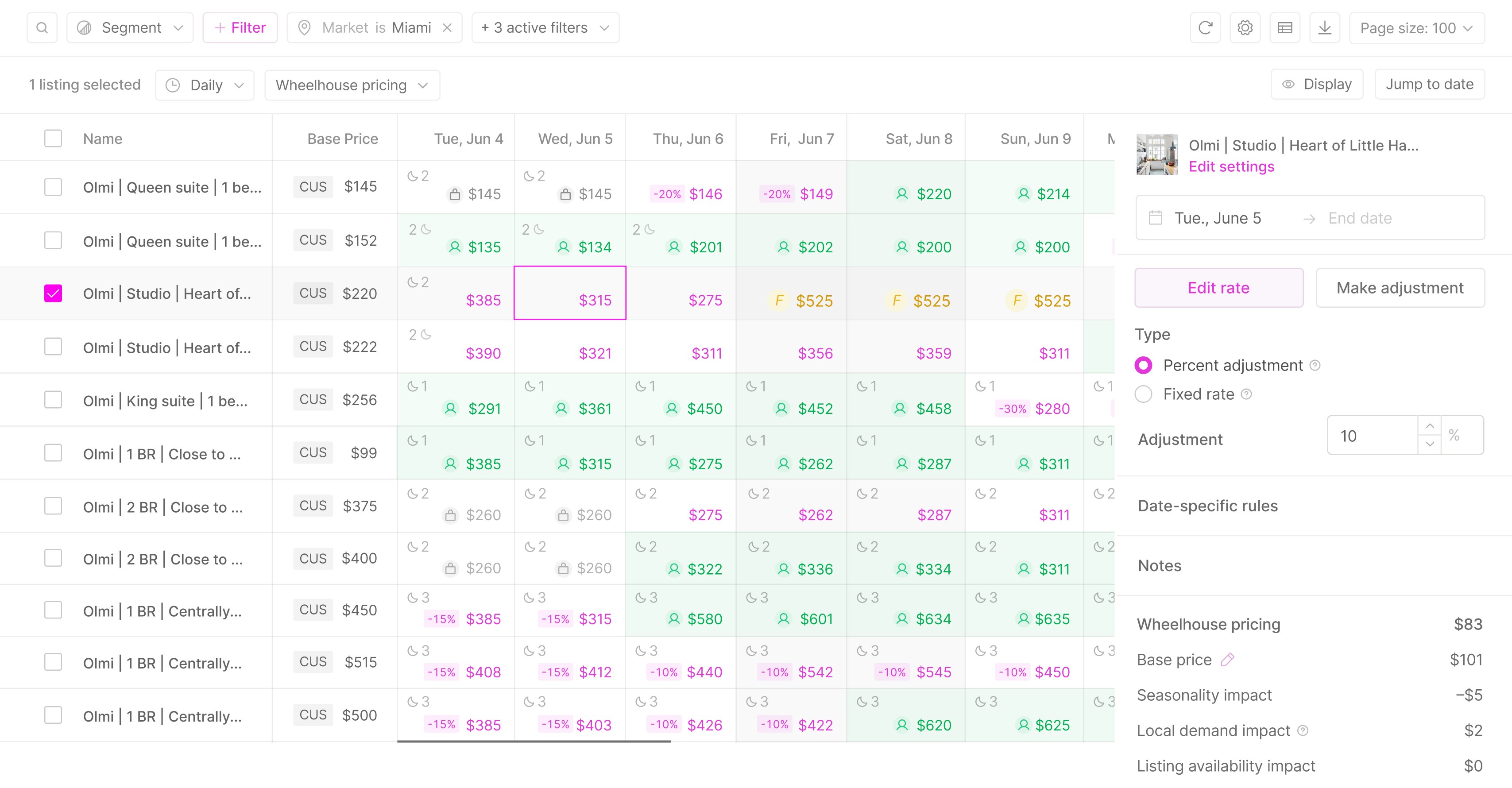 Portfolio pricing