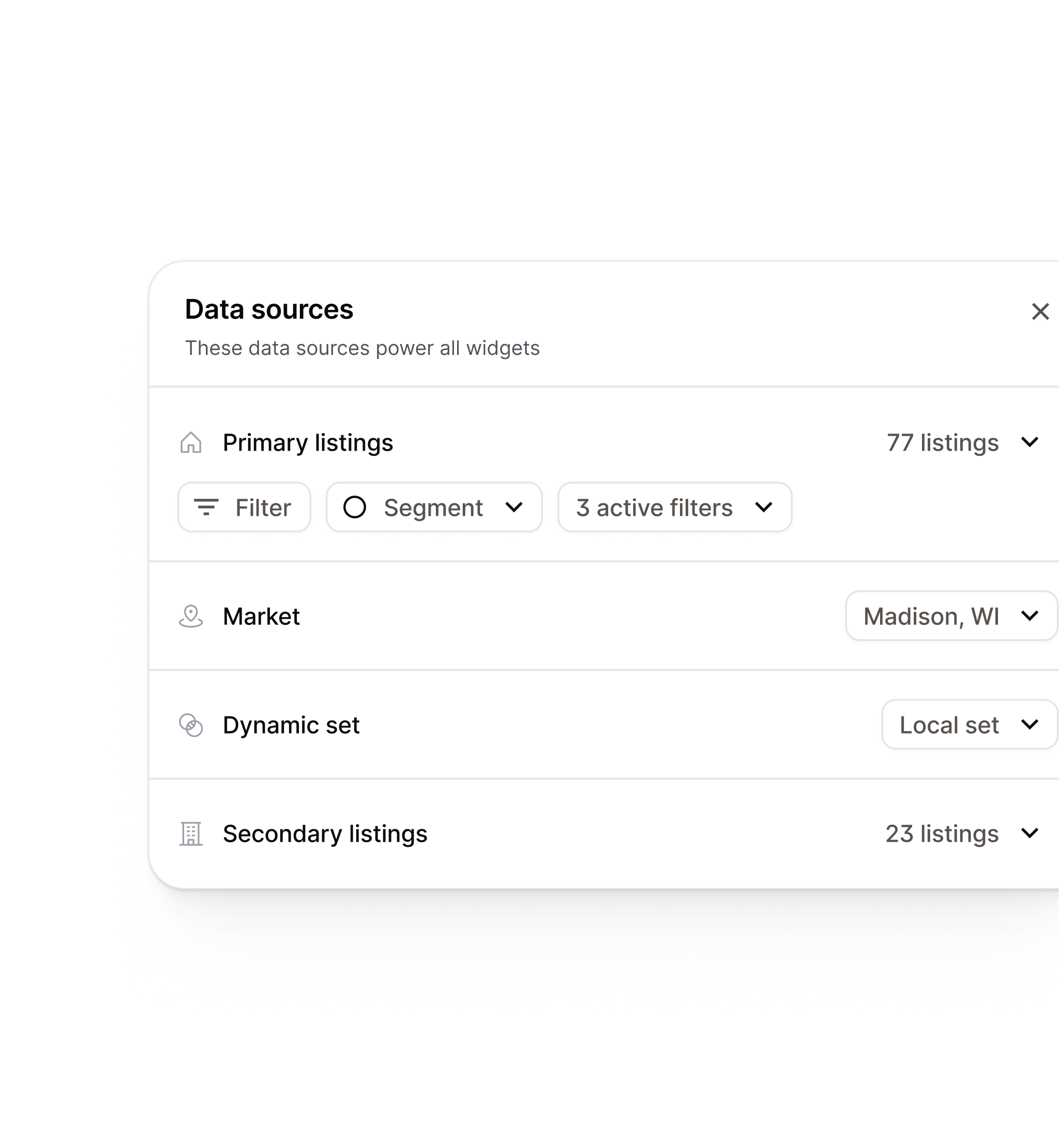 Reporting data sources