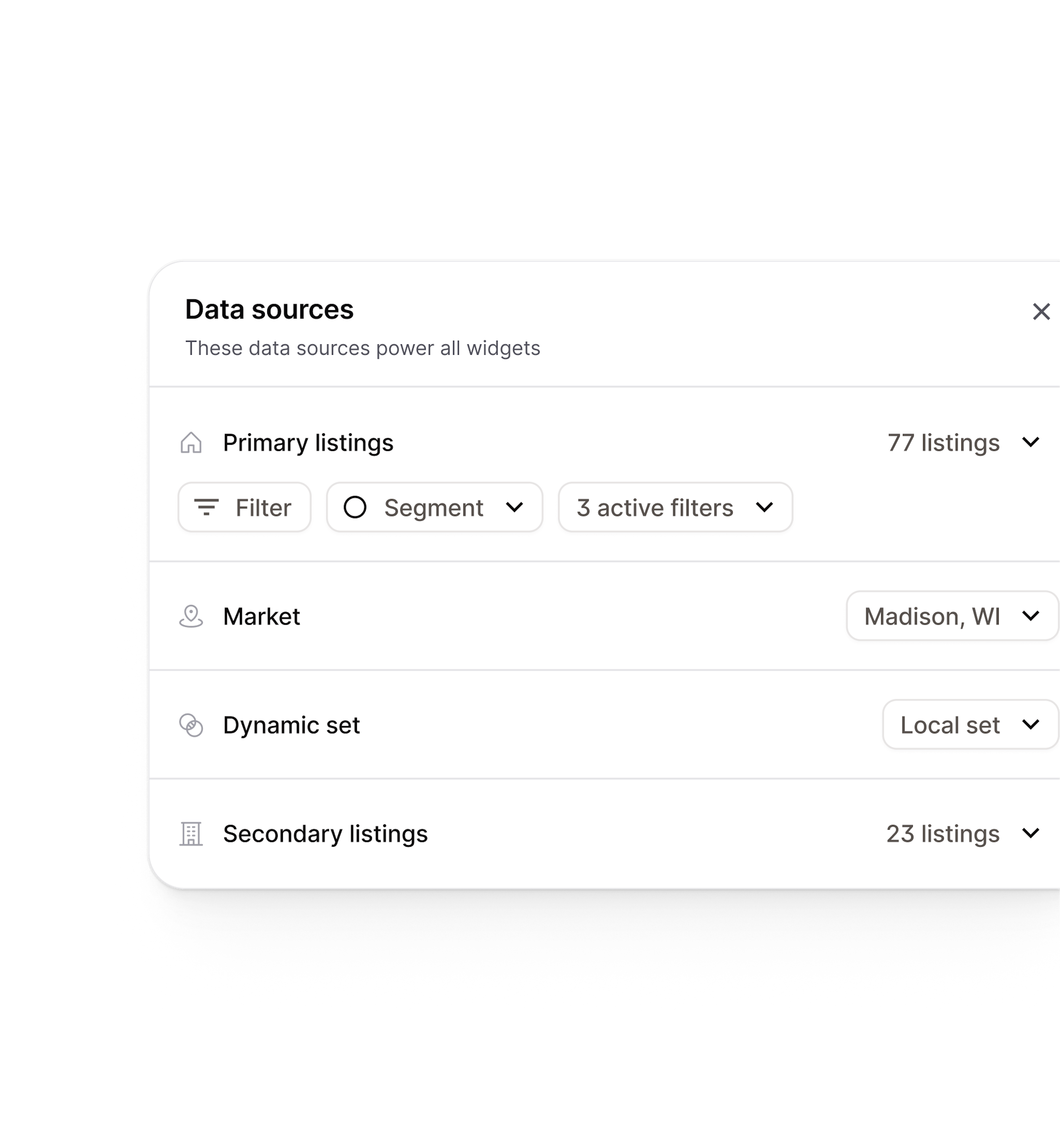 Reporting data sources