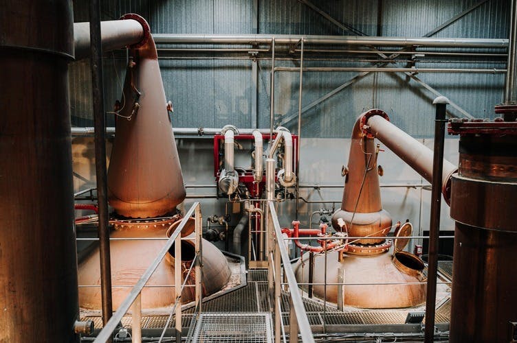 Alambics Pot Still de la distillerie Warenghem