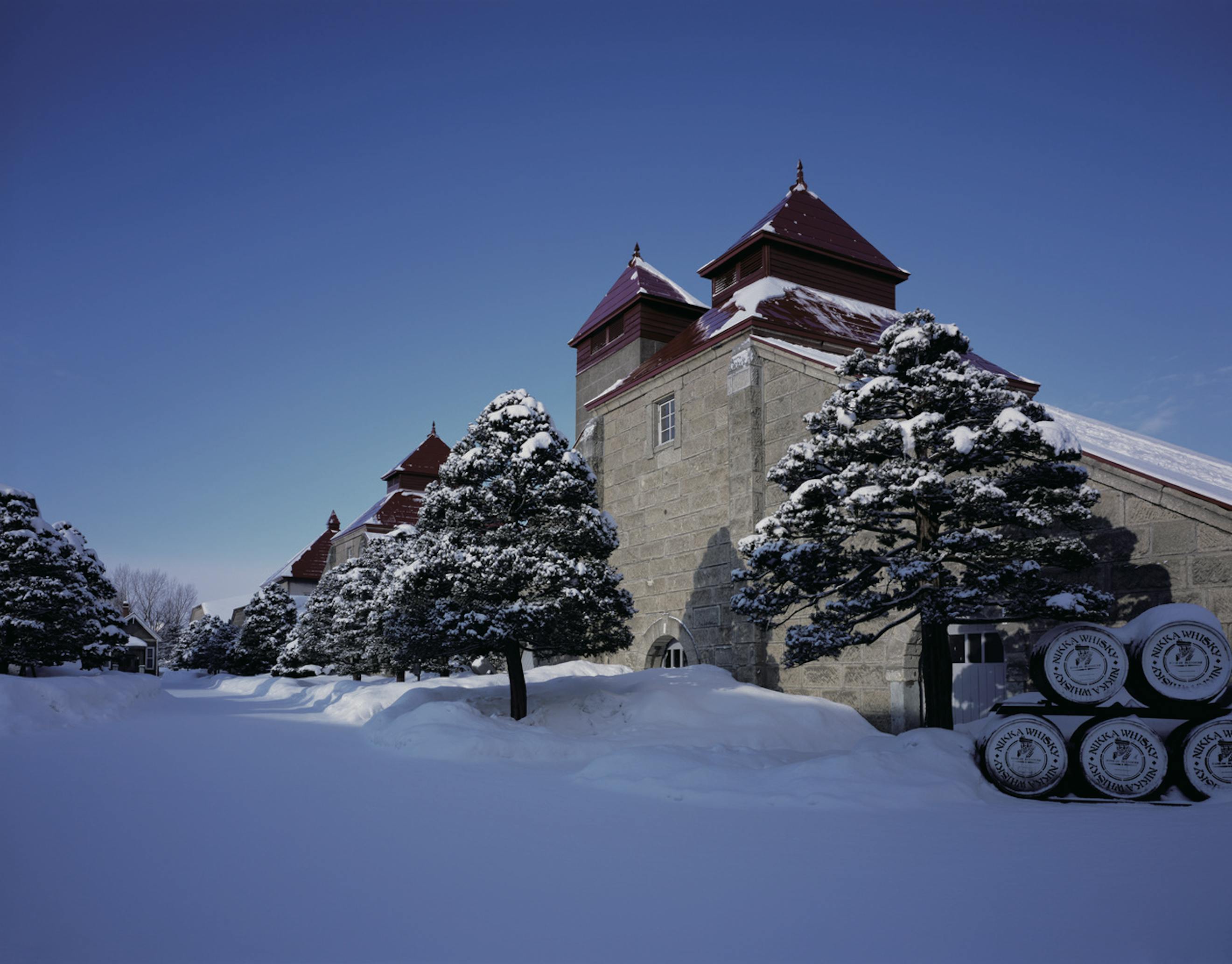 Distillerie Yoichi sous la neige