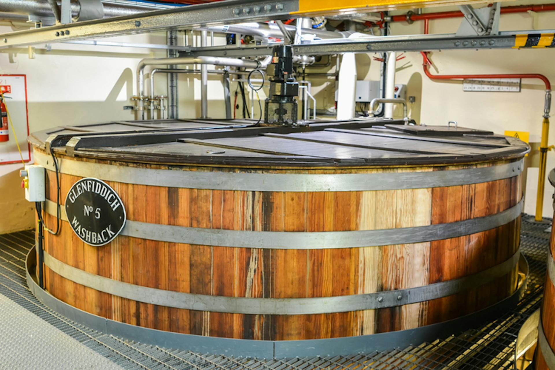 Washback Glenfiddich dans le process de fermentation