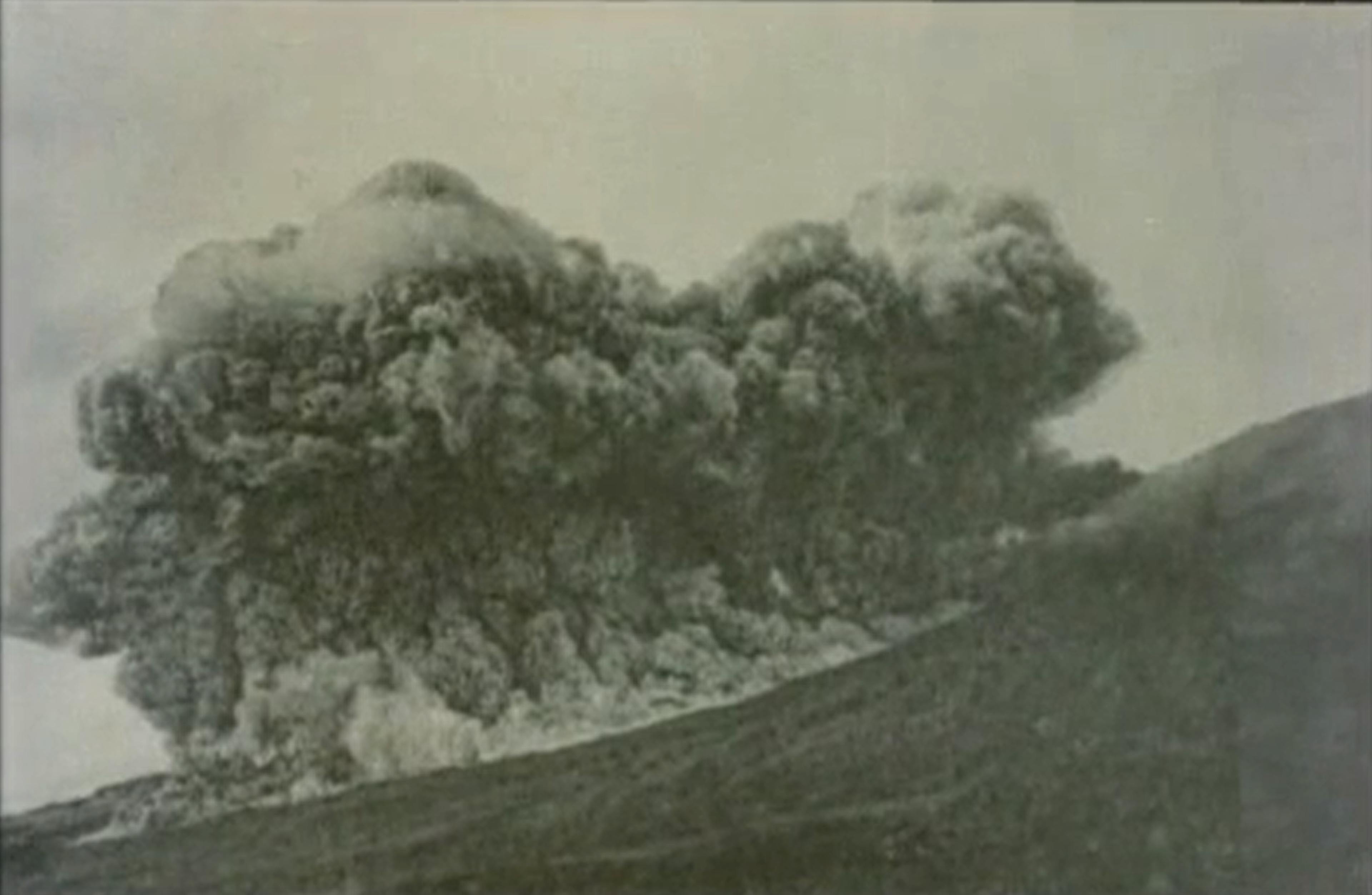 Eruption mont Pelee