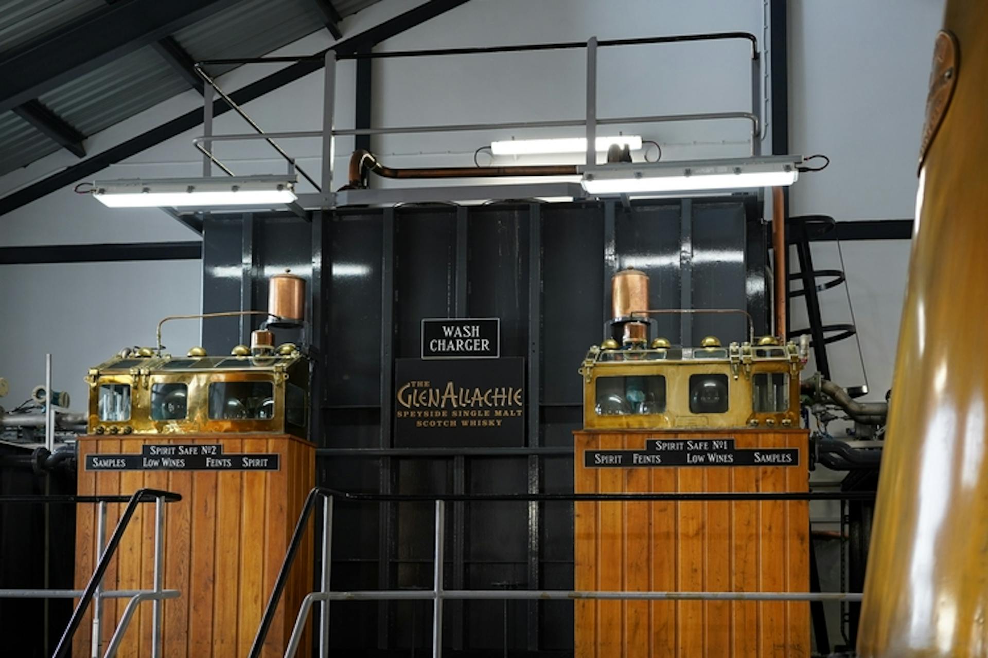 Le coffre-fort à l'alcool dans la distillerie de whisky Glenallachie Scotch