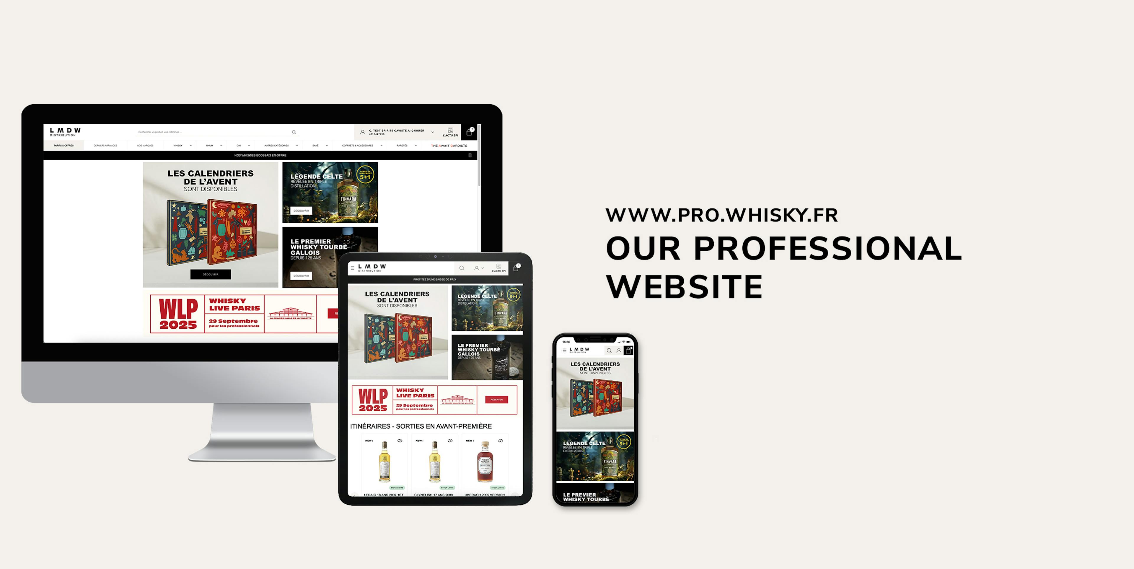 www.pro.whisky.fr - the LMDW website designed for you