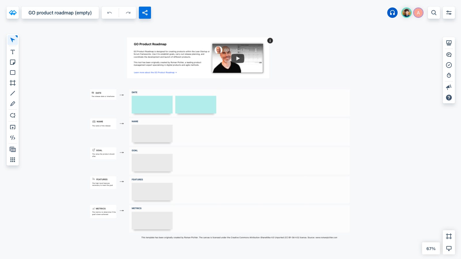 GO Product Roadmap Template