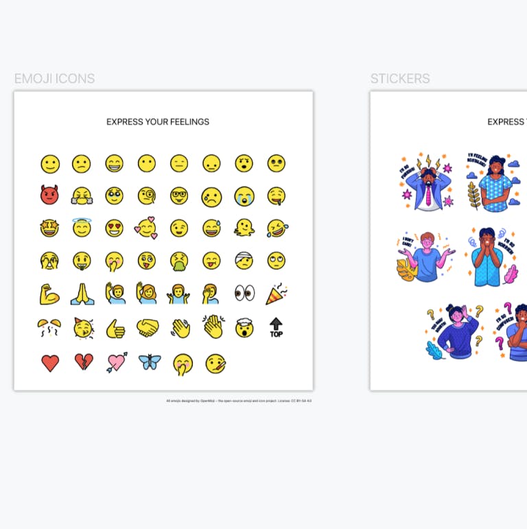 Emojis And Stickers Template