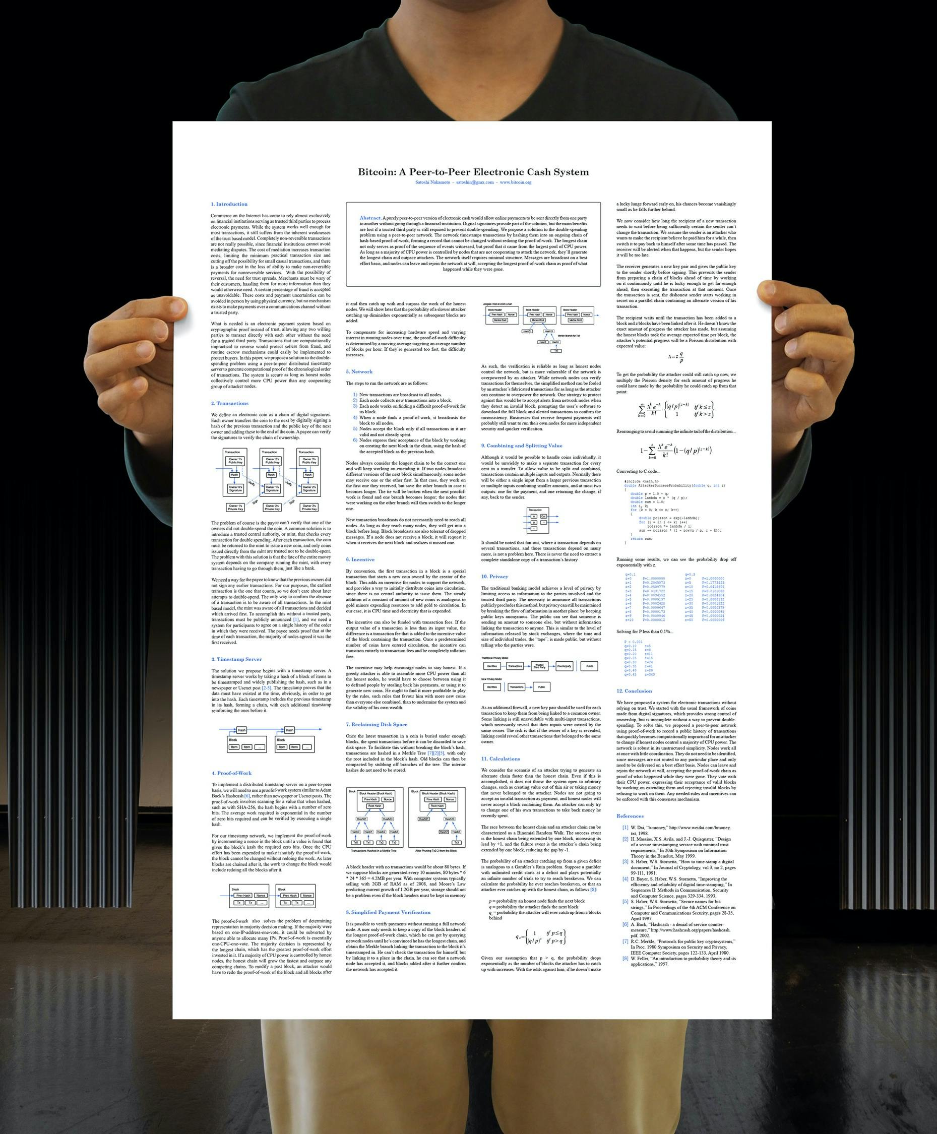 bitcoin whitepaper poster