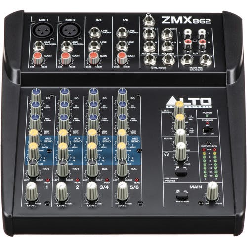 Alto Professional ZMX862 6-Channel Compact Sound Mixer