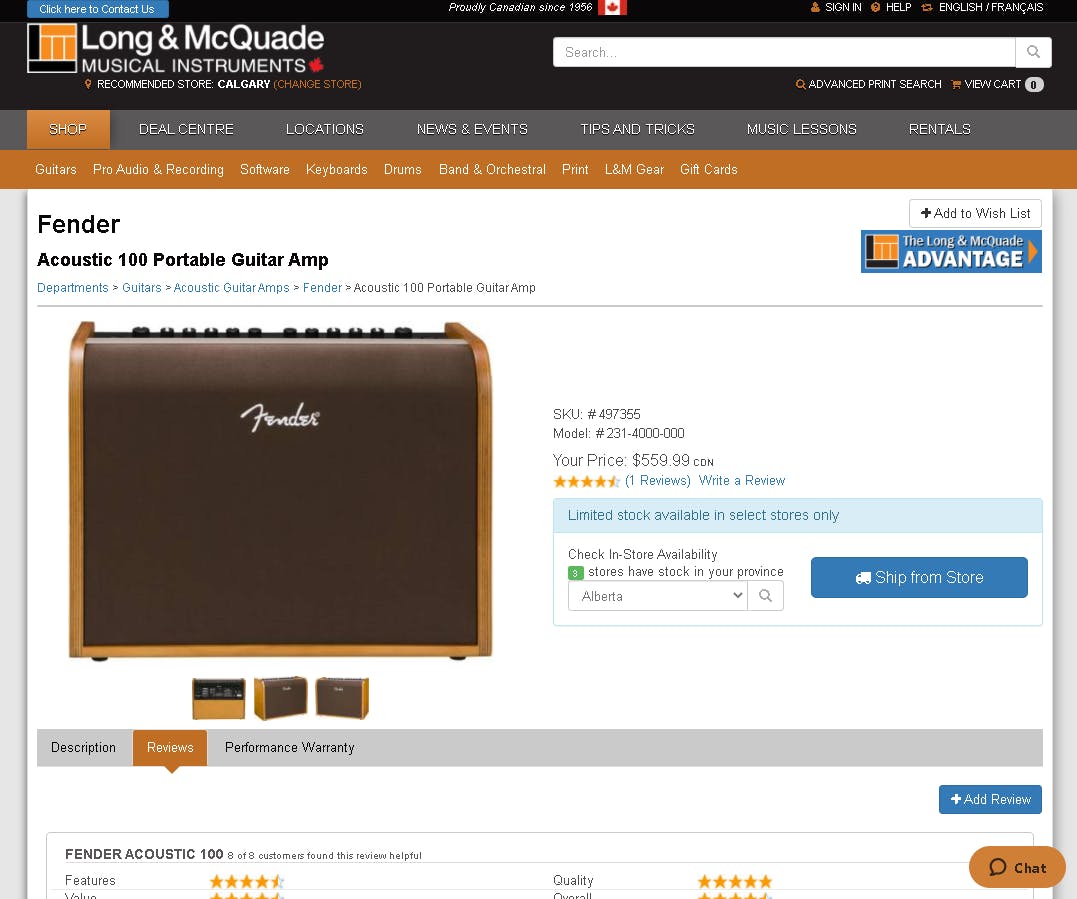 WhyBuy Fender Acoustic 100 Amp