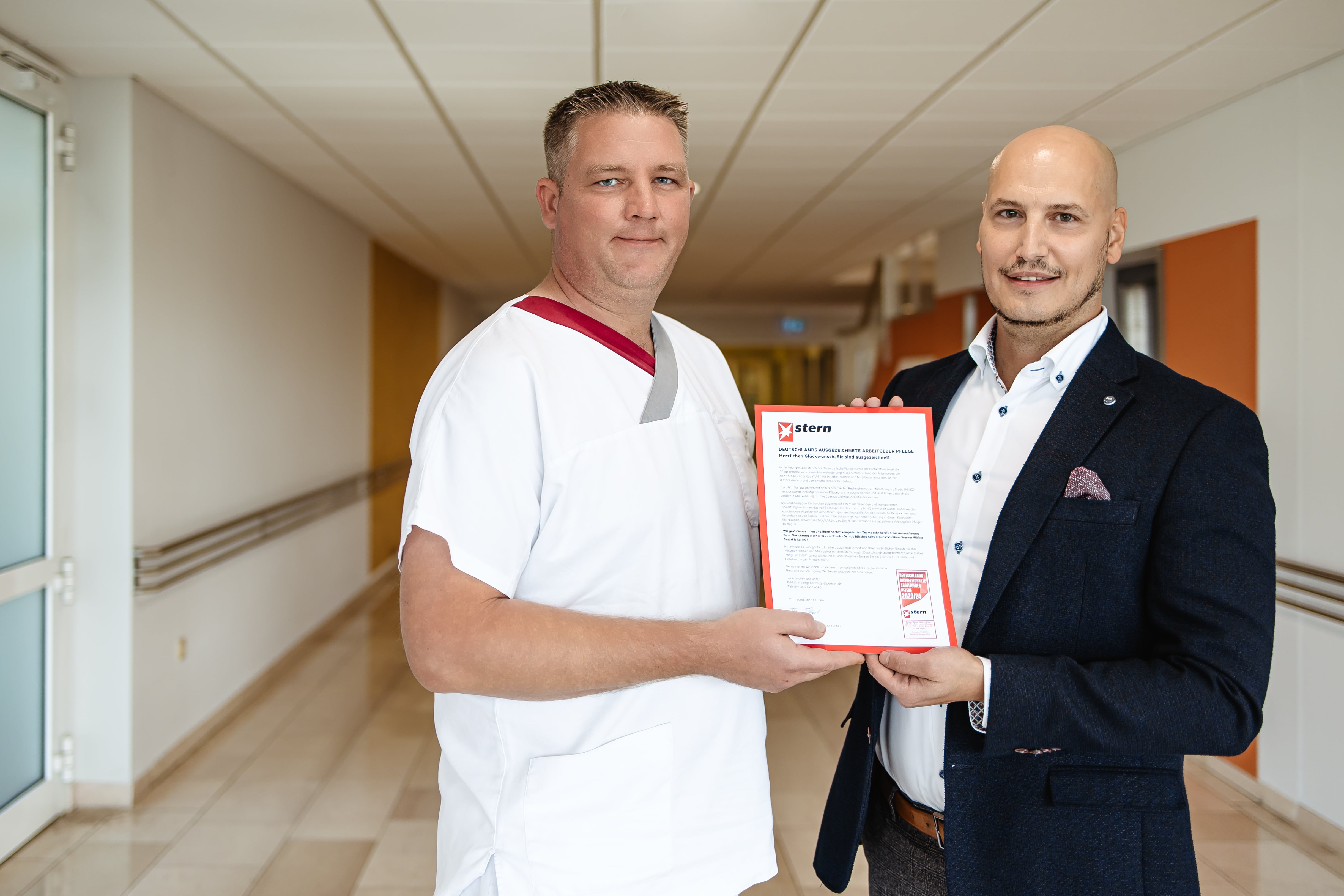 Sternauszeichnung Werner Wicker Klinik 