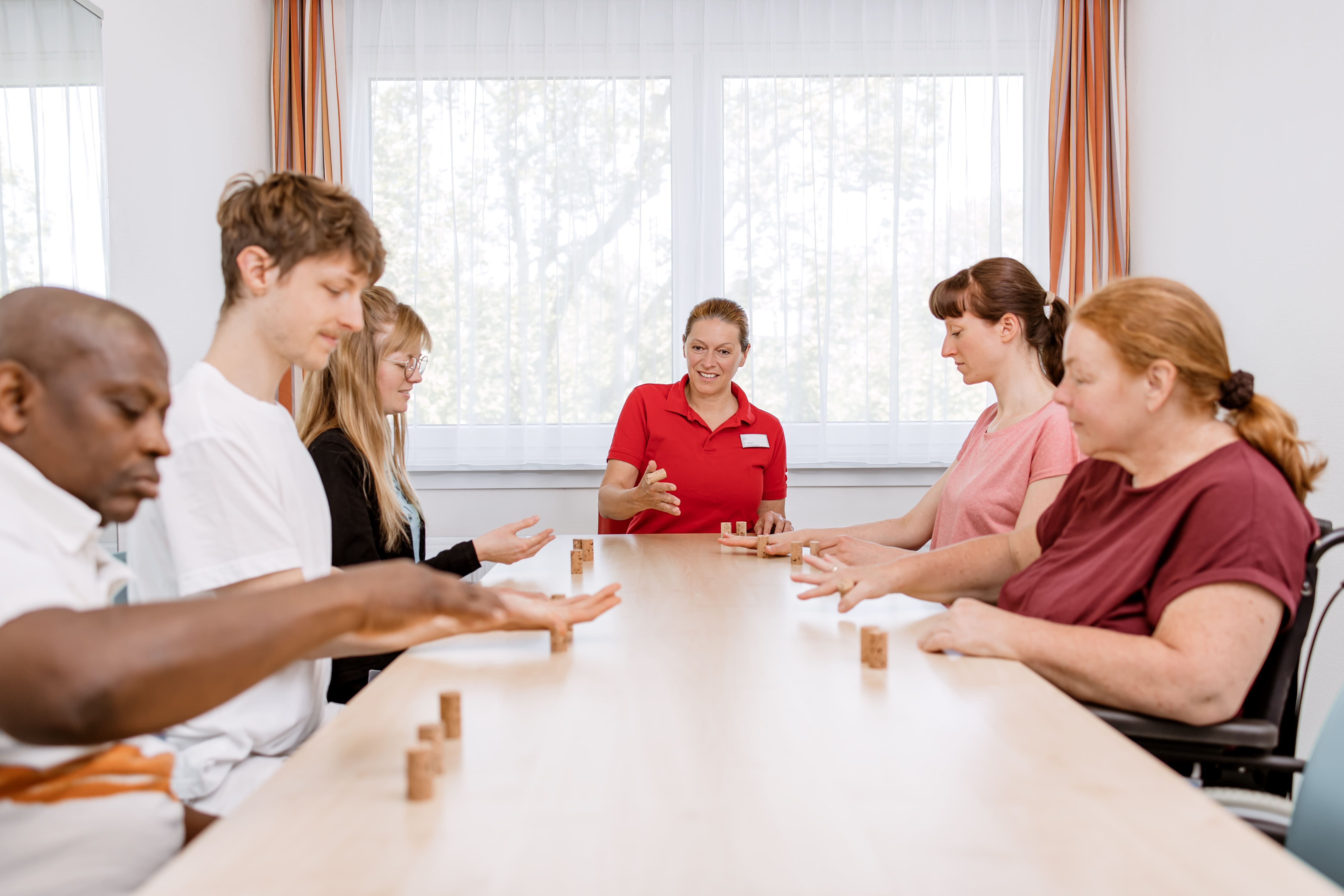 Patienten bei der Gruppentherapie