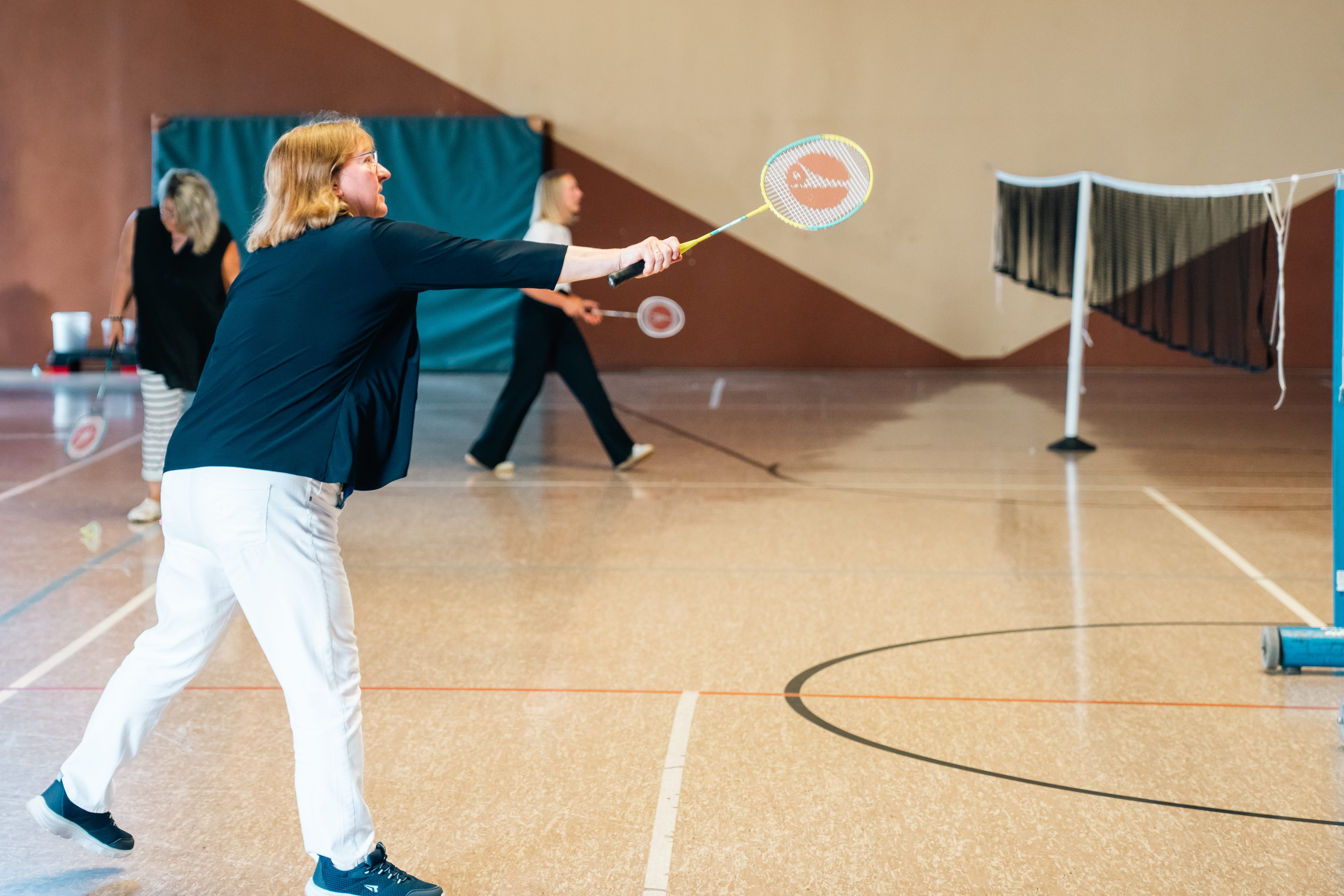 Badminton im Rahmen der Bewegungstherapie in der Hardtwaldklinik II