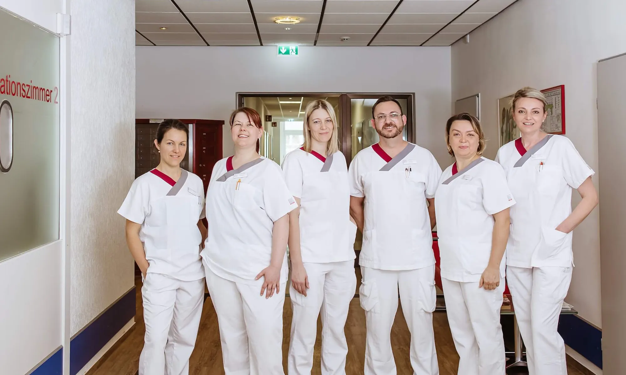 Sechs Personen des Pflegeteams der Wicker Klinik Bad Wildungen