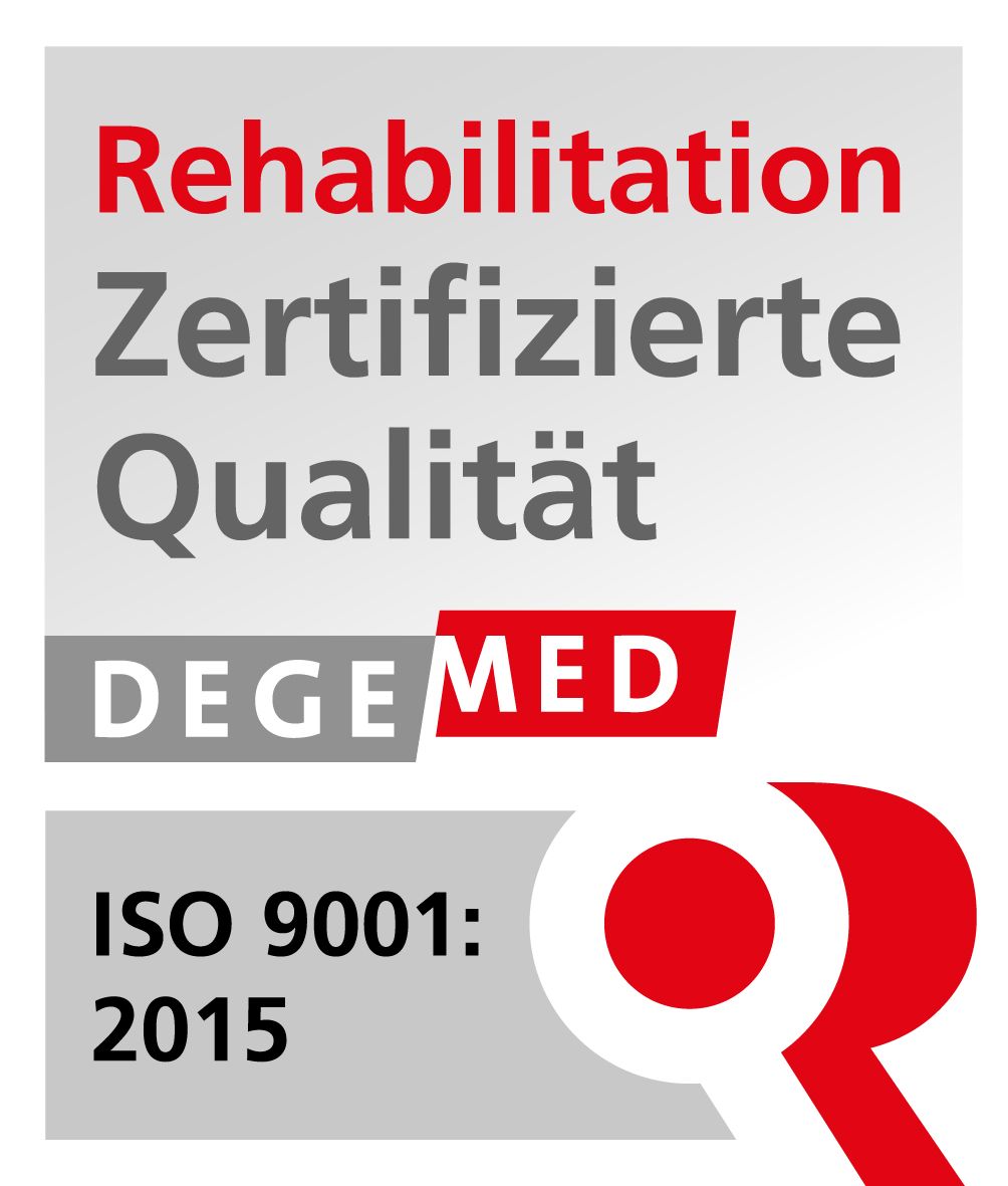 Zertifizierte Rehaklinik DIN EN ISO 9001 DEGEMED (Deutsche Gesellschaft für Medizinische Rehabilitation)