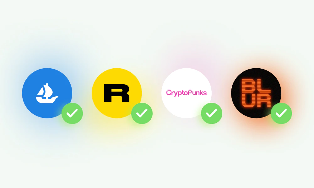 Integrated with top NFT marketplaces