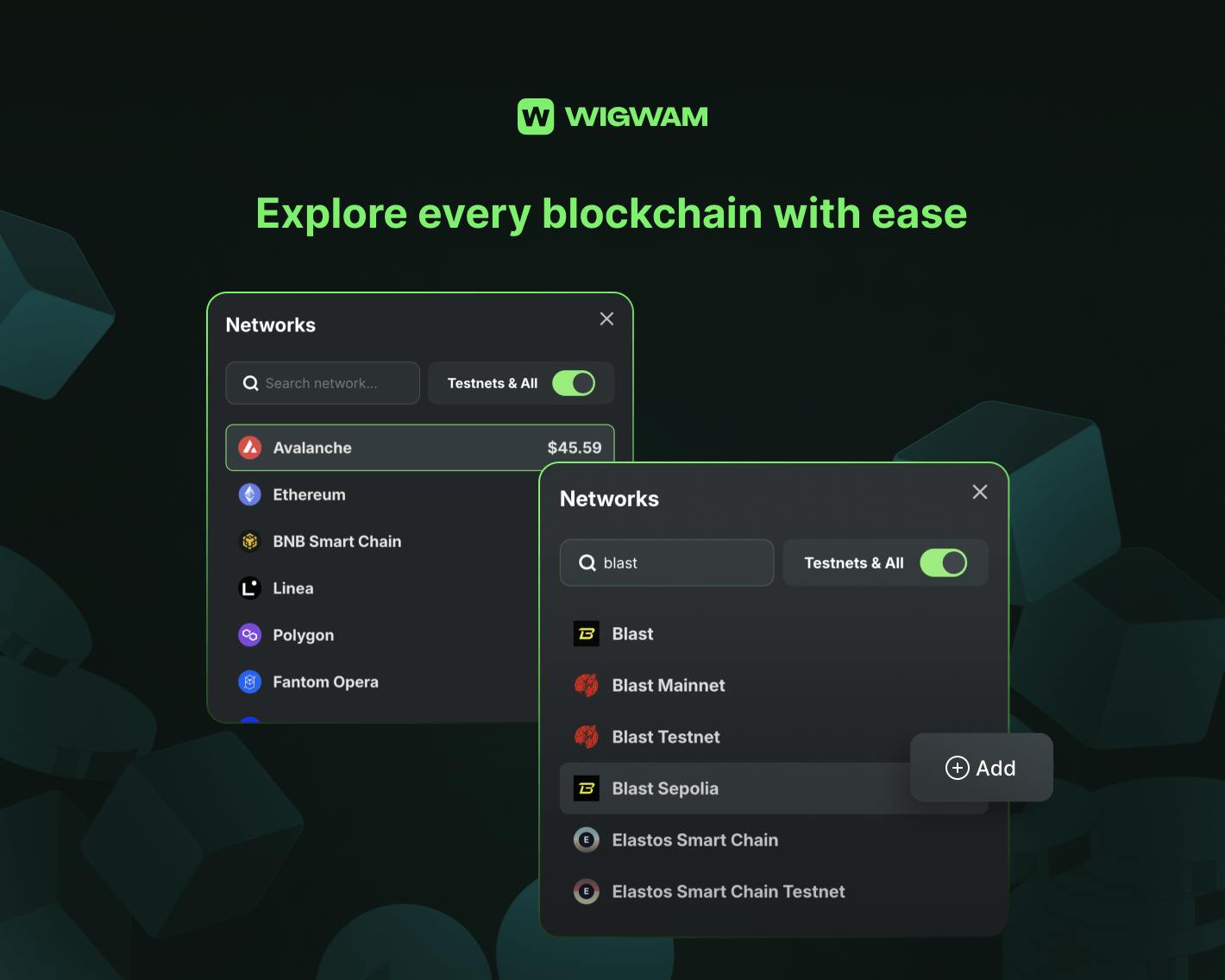 Новая функция Wigwam: универсальная интеграция EVM сетей