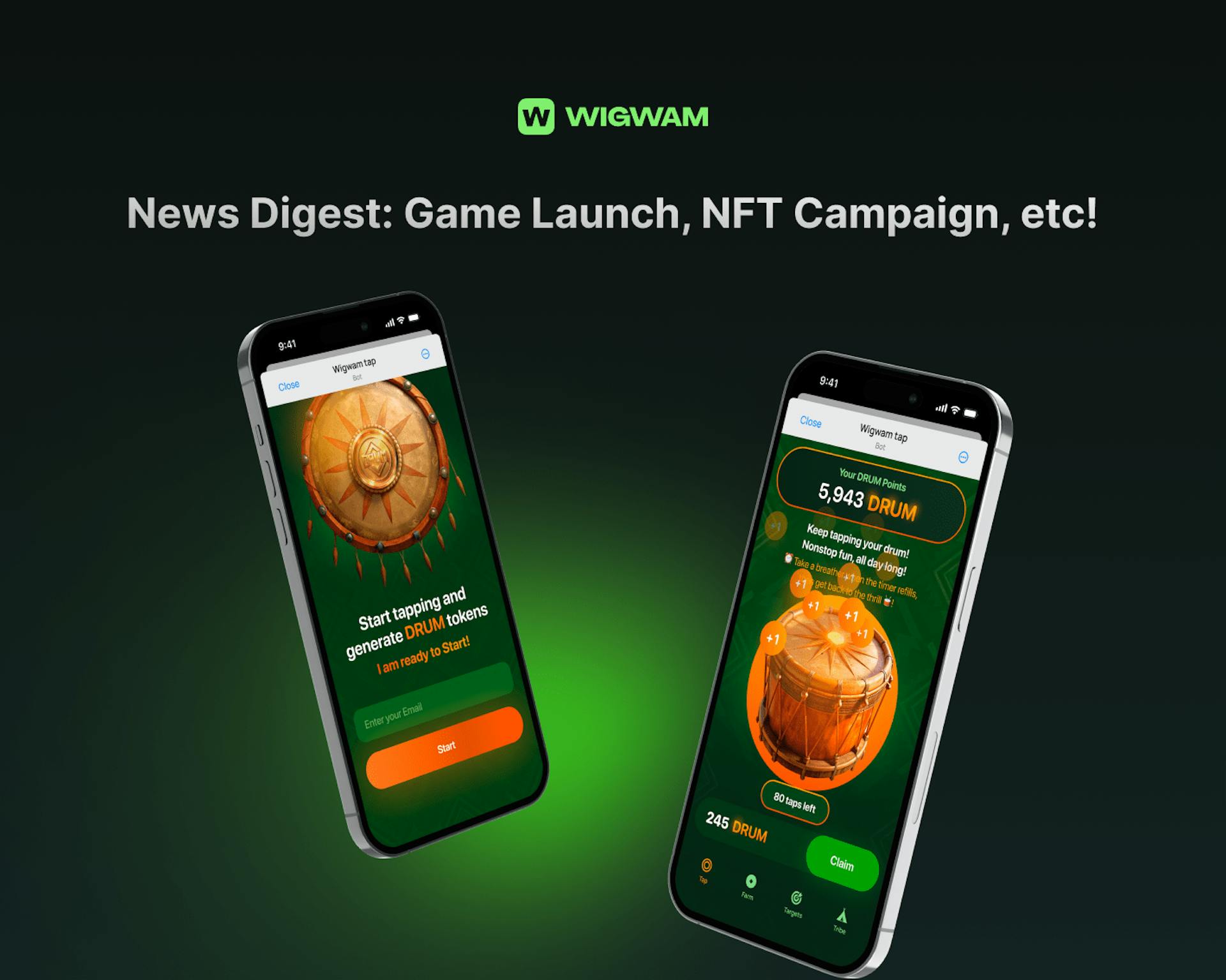 Wigwam News Digest: Play Wigwam Drum game and get DRUMs, NFT Campaign results, and More!