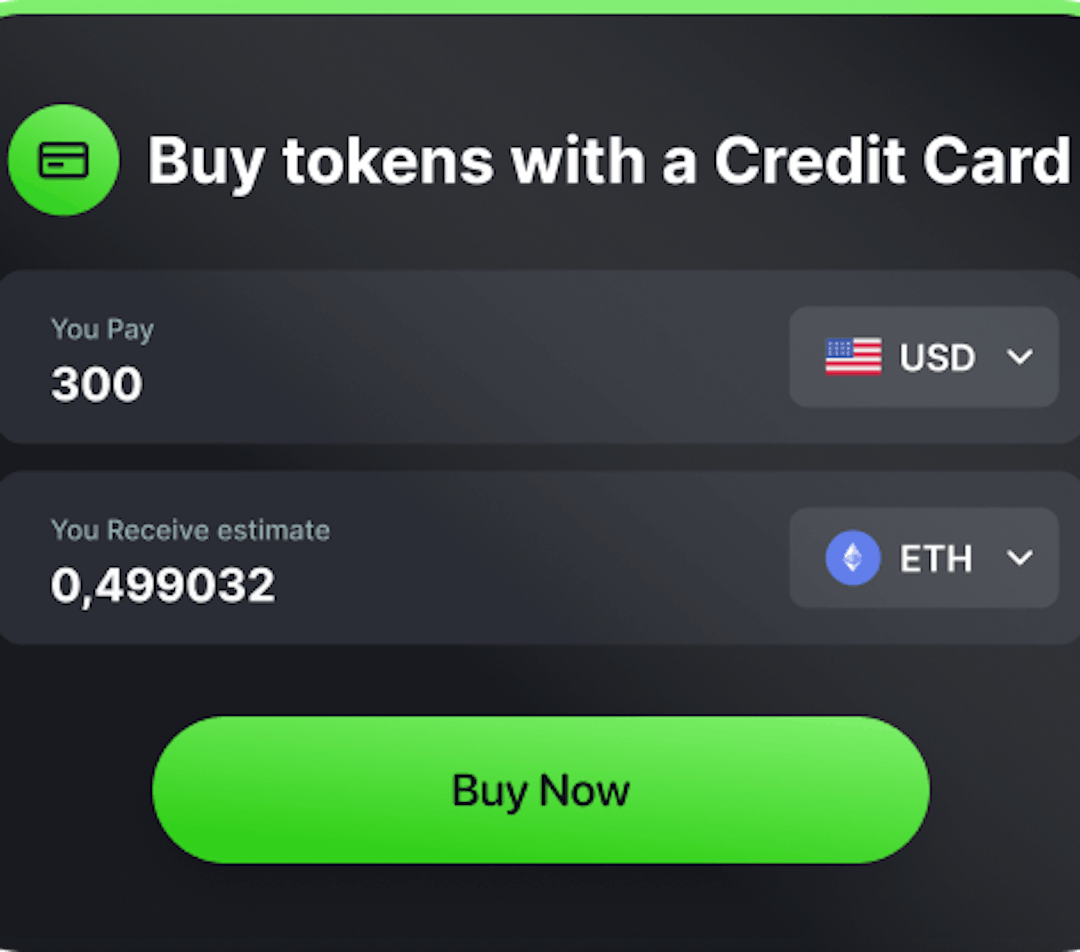 Buy crypto with your credit card