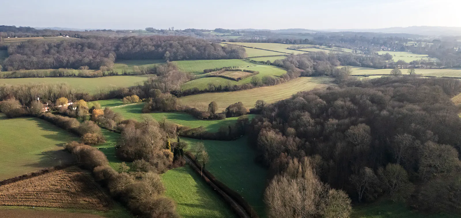 drone shot of furnace & hoathly farms lamberhurst