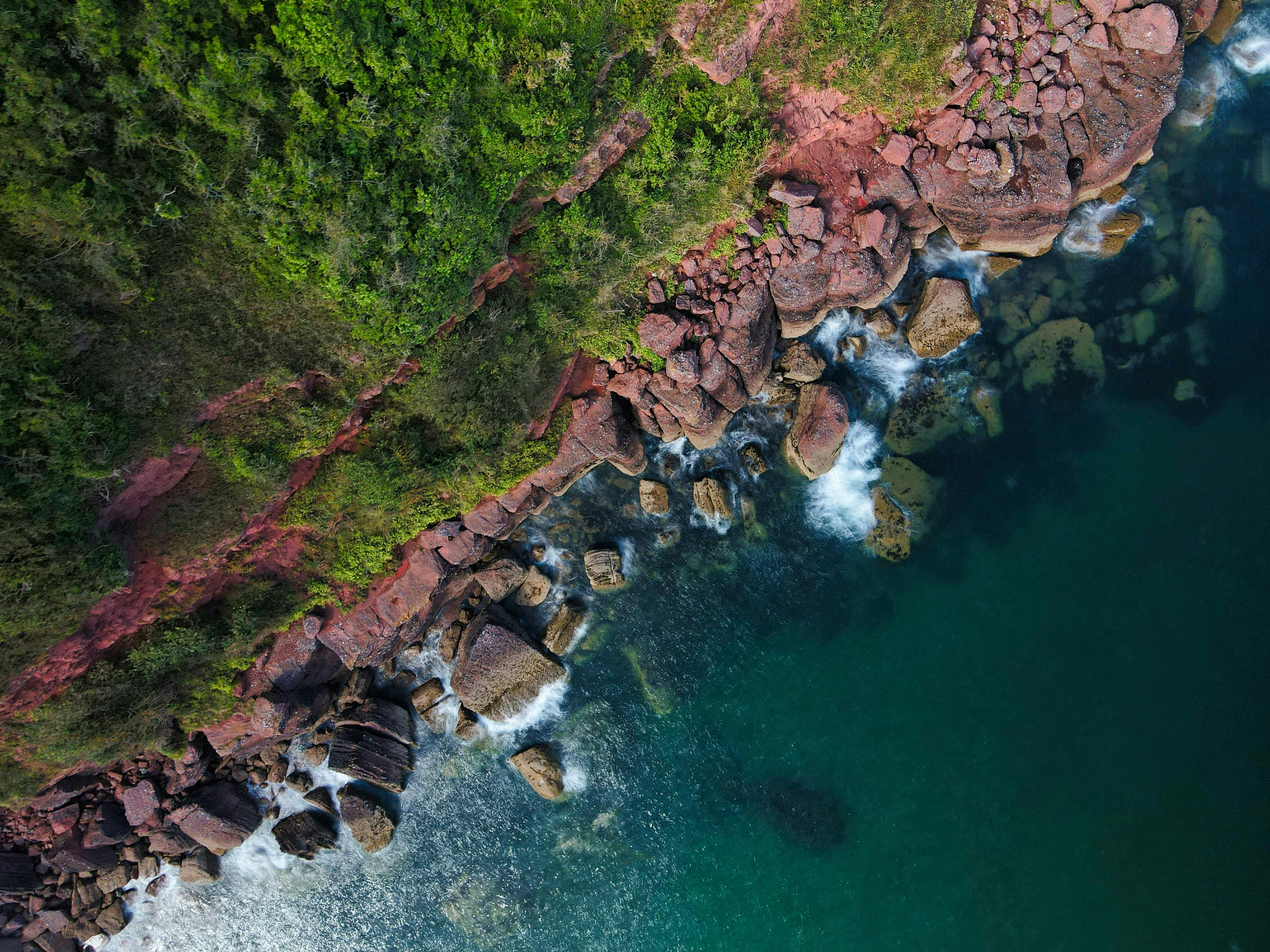 red cliffs and coastline