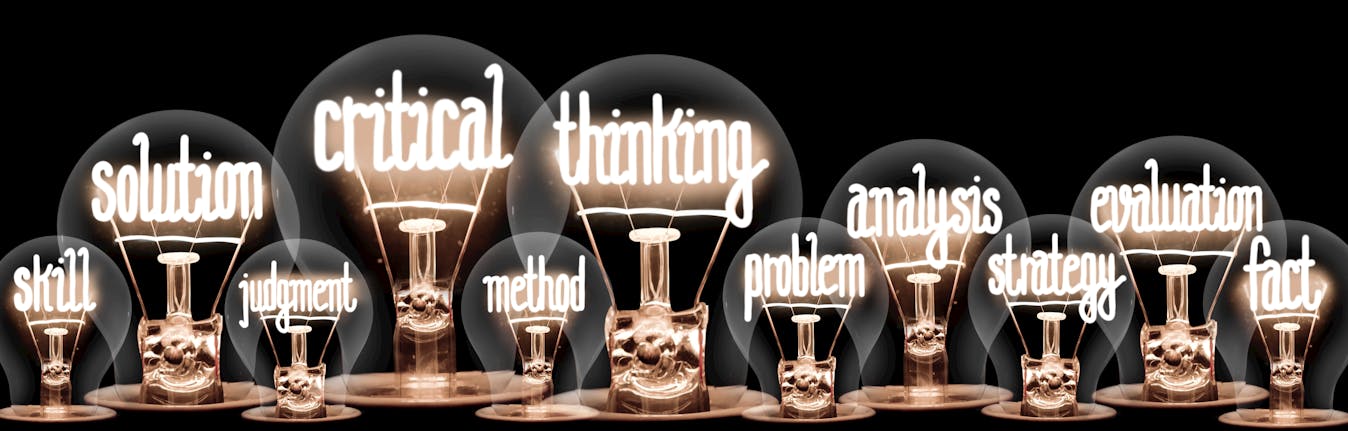 A picture of multiple lightbulbs that describe the processes and benefits of critical team building 
