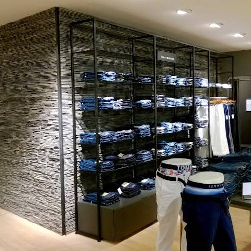 Monte Negro in a clothing shop