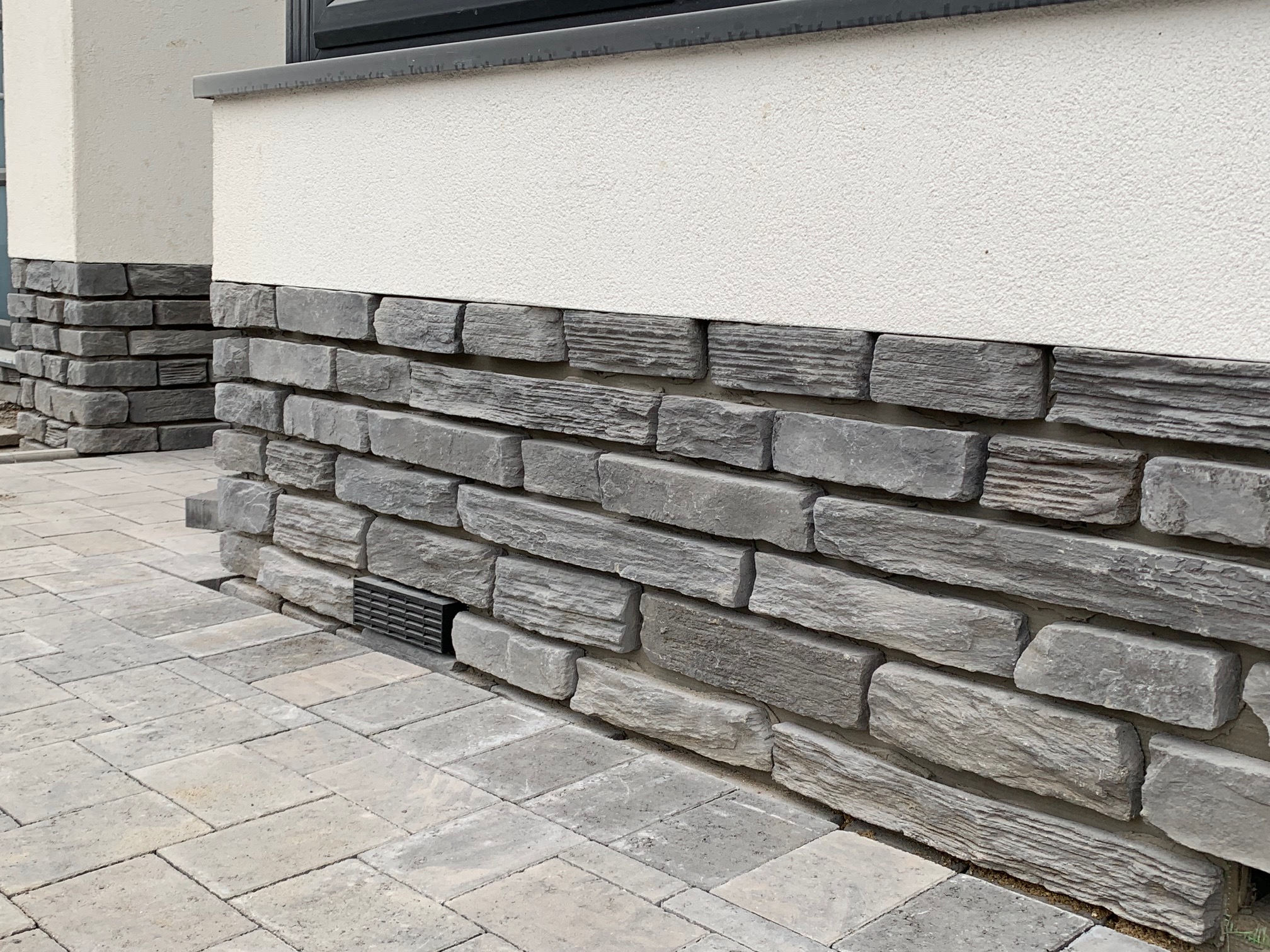 Broken rock - Etna used around the skirt of a new-build project