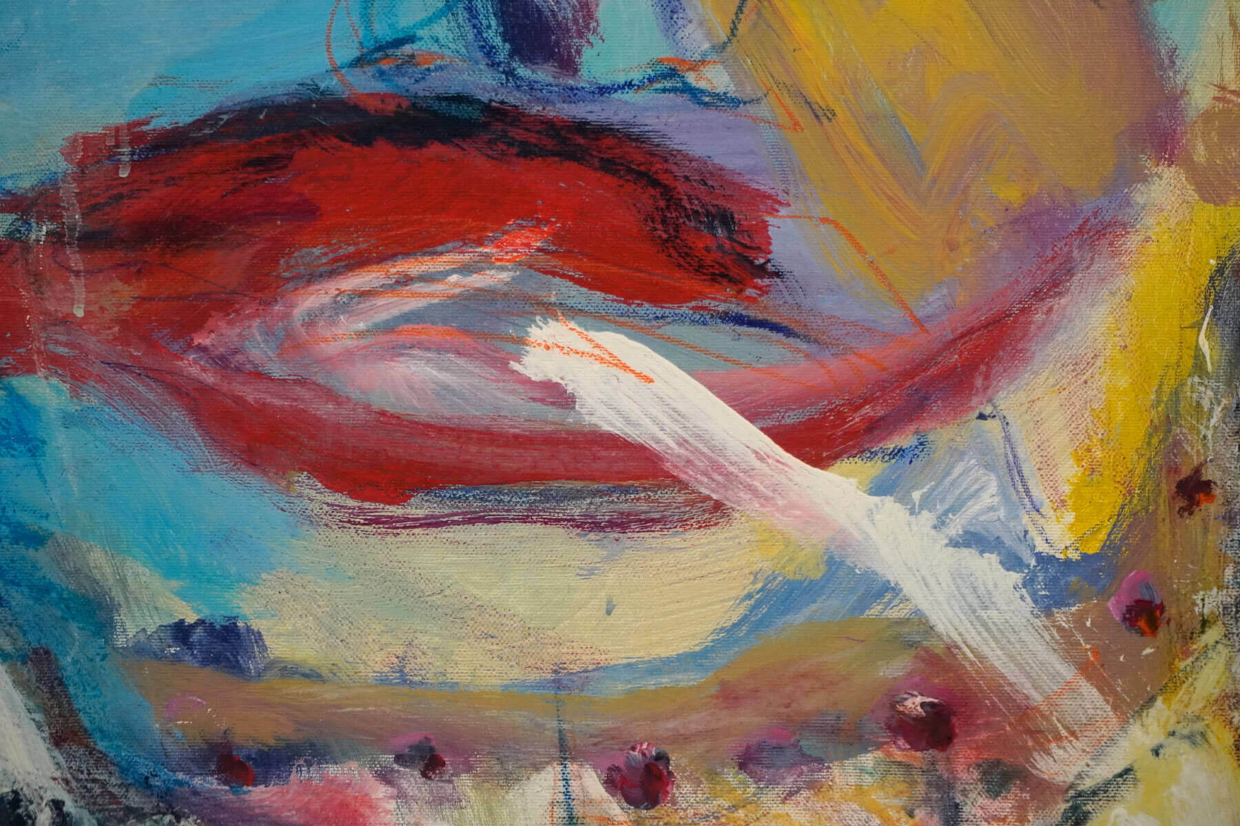 Detailaufnahme Mund mit Zigarette