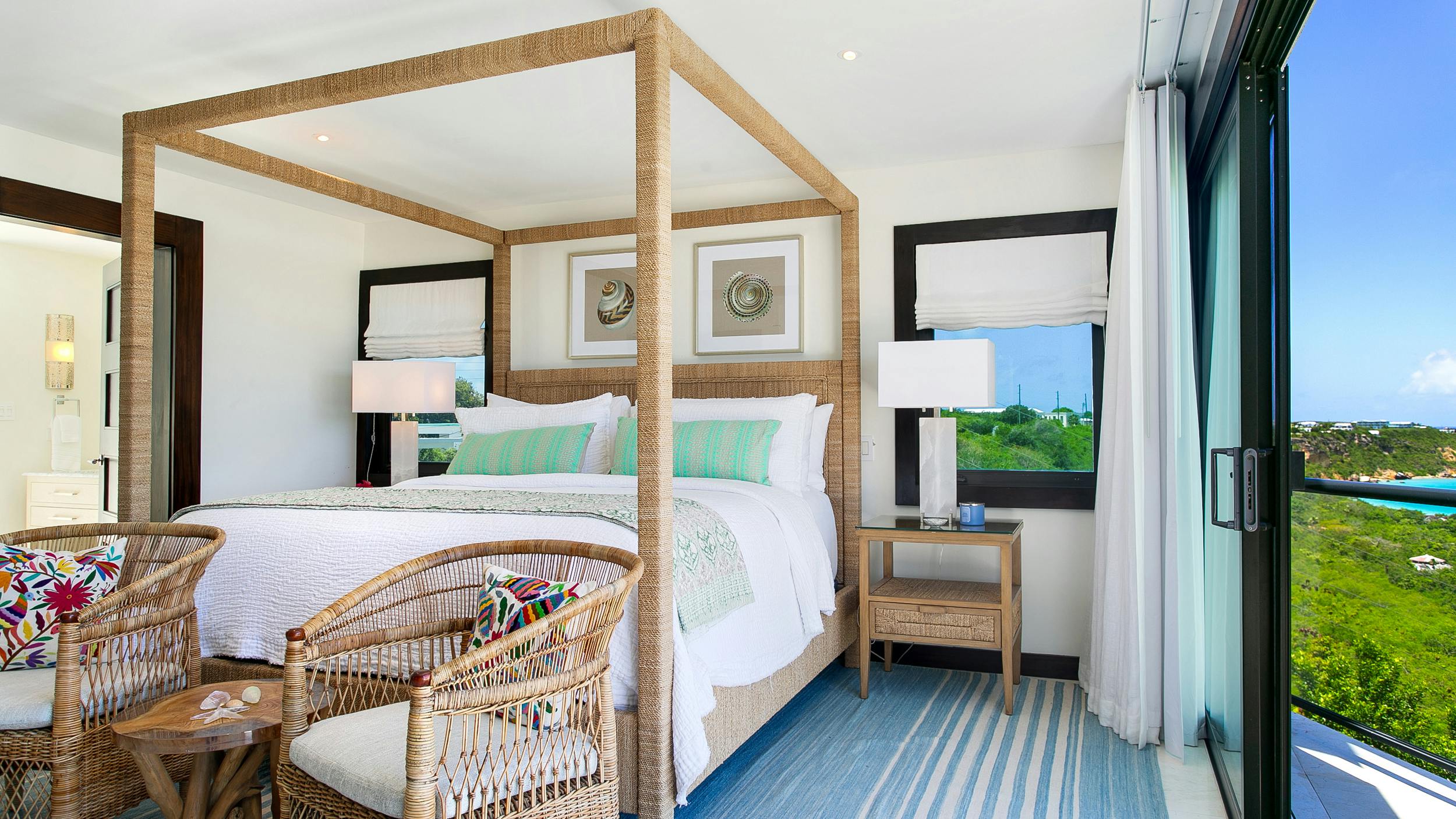 Interior Design work at Agave Villa, Anguilla by Willow Creek Design Group based out of Jackson Wyoming.