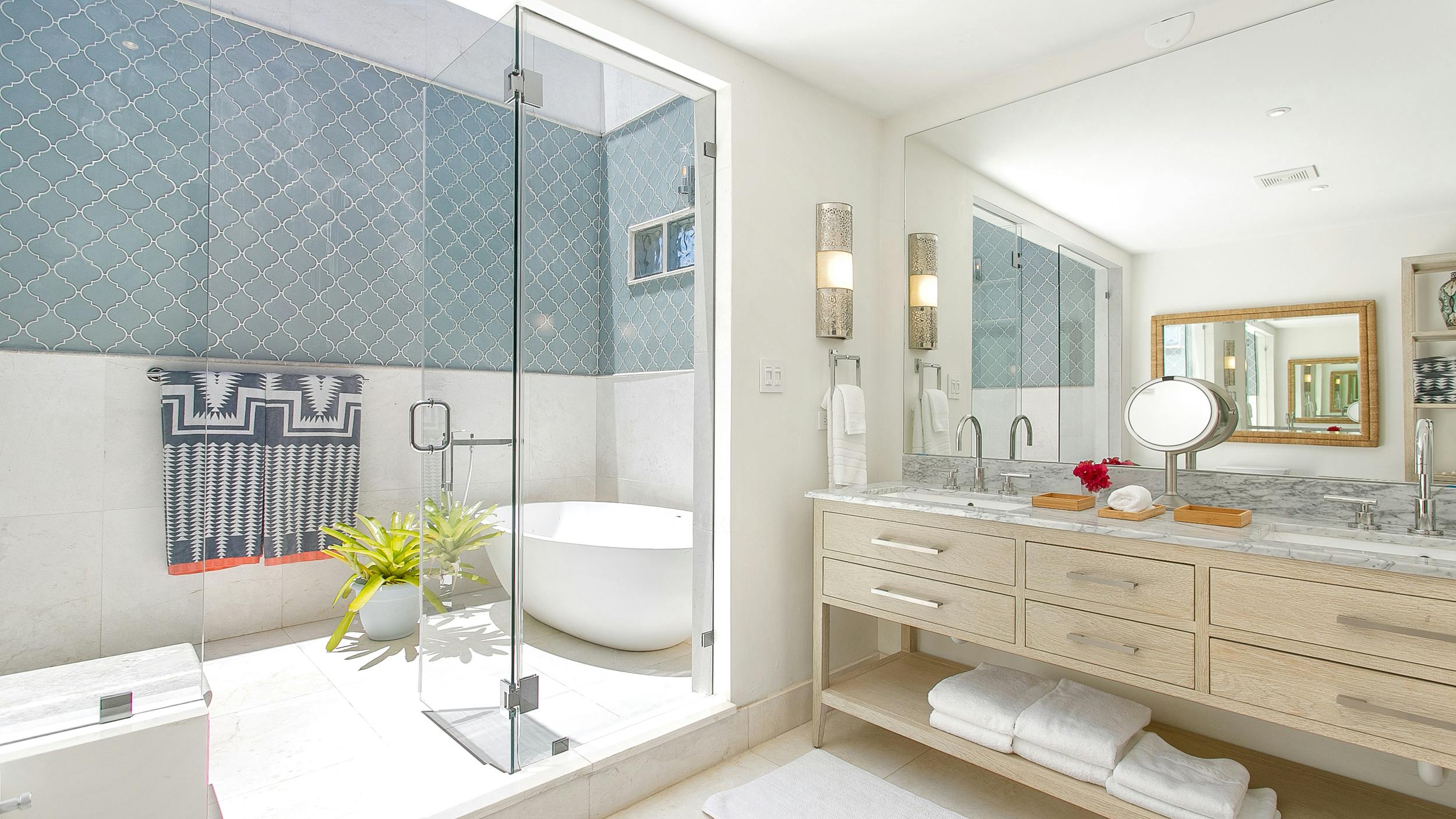 Interior Design work at Agave Villa, Anguilla by Willow Creek Design Group based out of Jackson Wyoming.