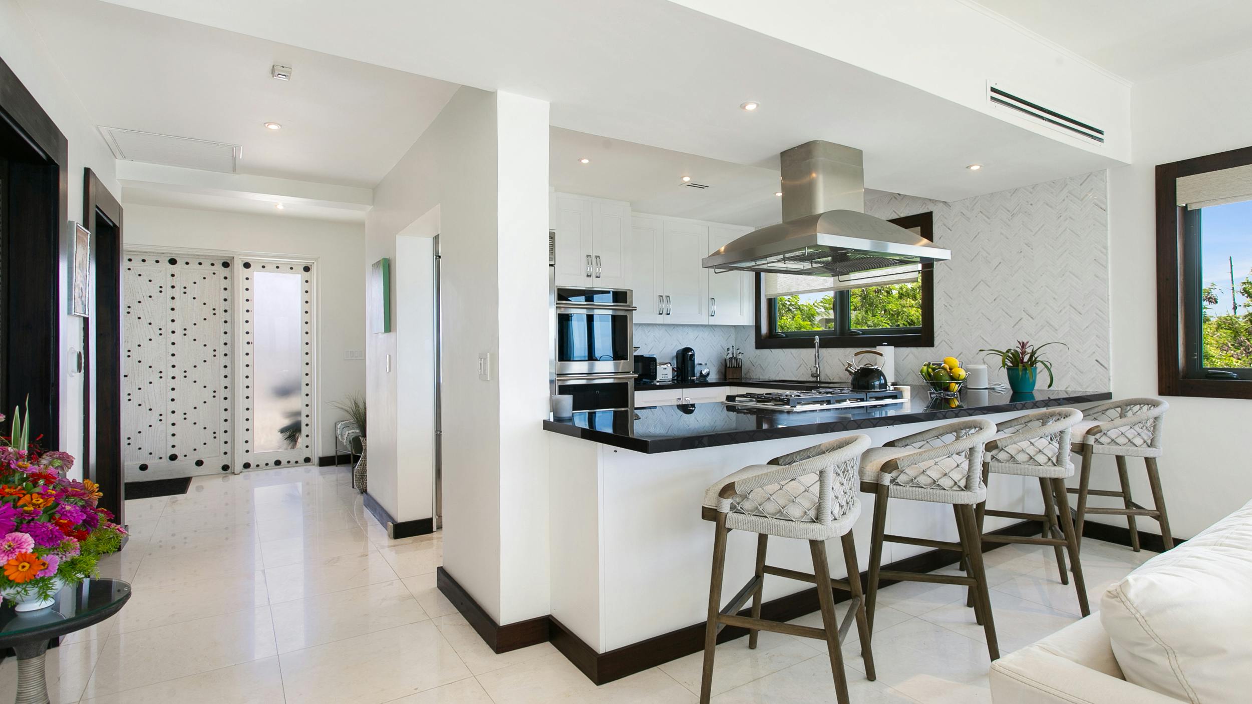 Interior Design work at Agave Villa, Anguilla by Willow Creek Design Group based out of Jackson Wyoming.