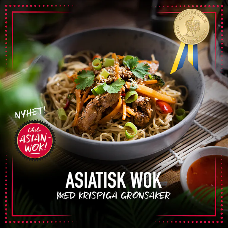 Guldfågeln Asiatisk wok
