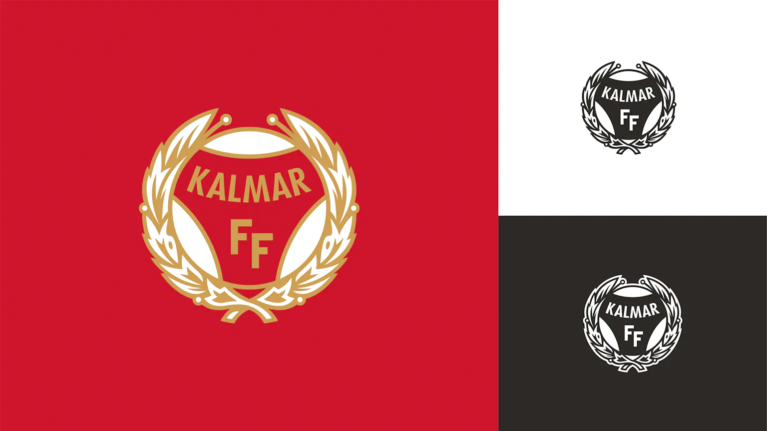 Kalmar FF - ny logotyp, svartvitt