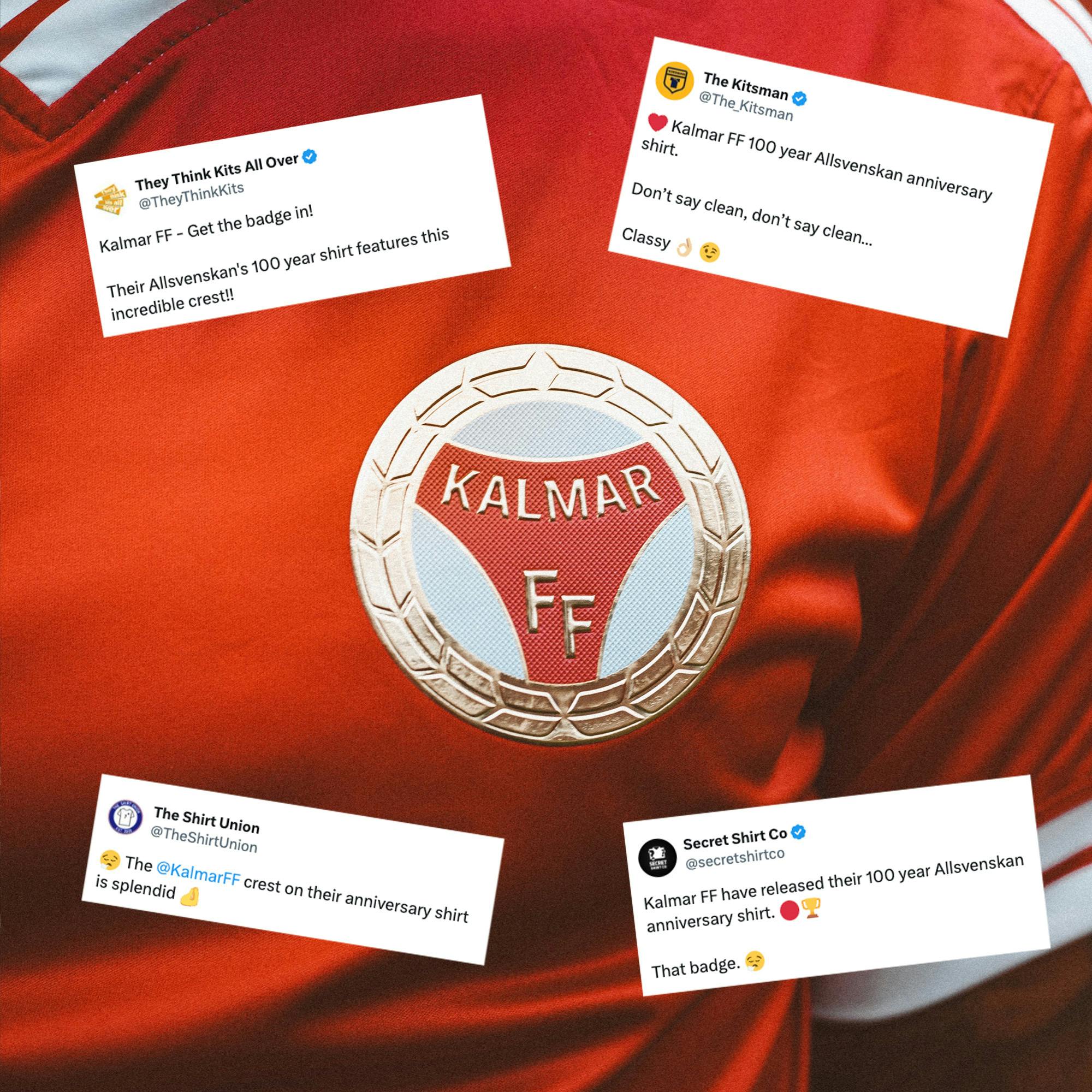 Kalmar FF Emblem med reaktioner från Sociala medier