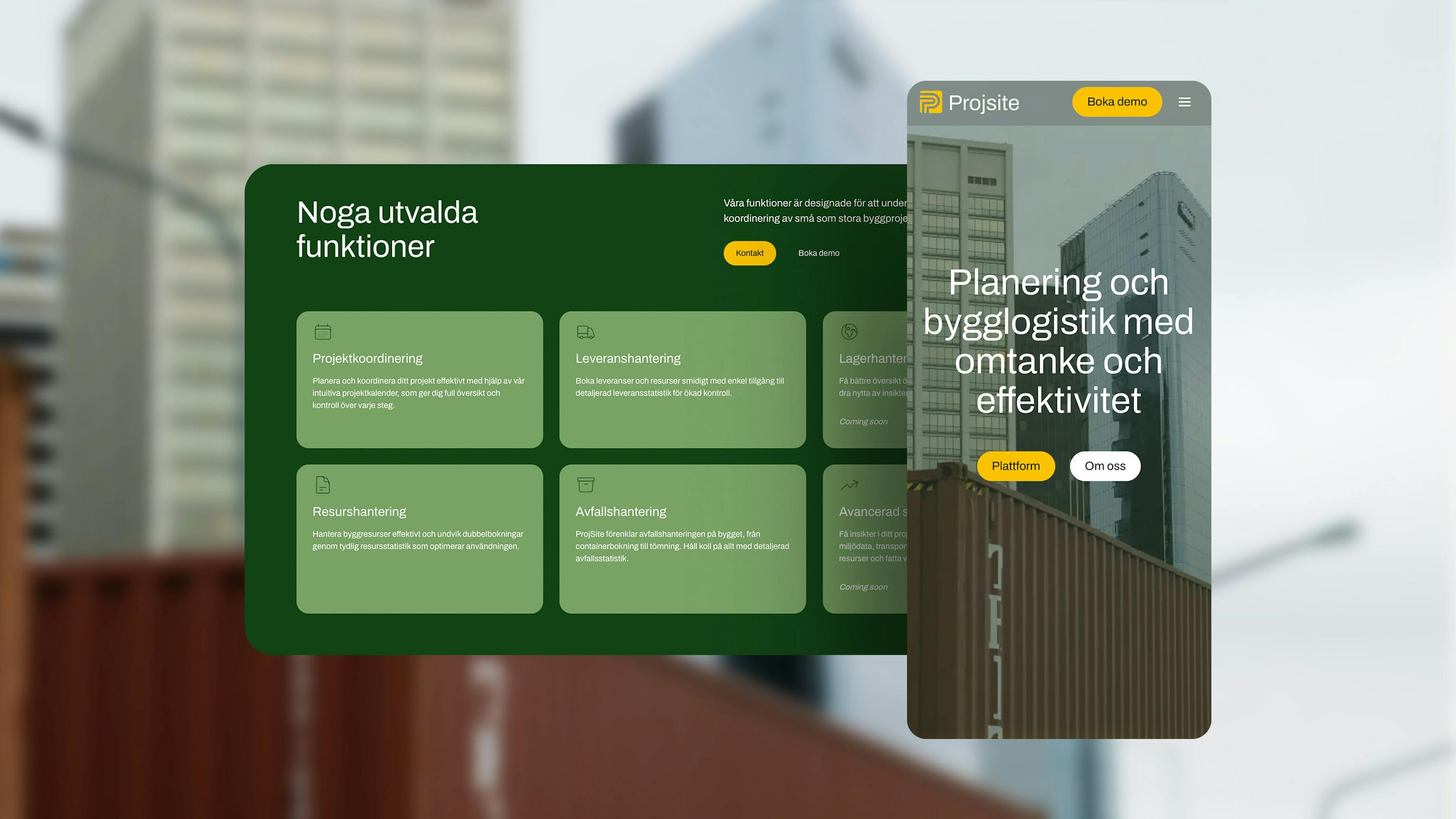 UX/UI-design för Projsite