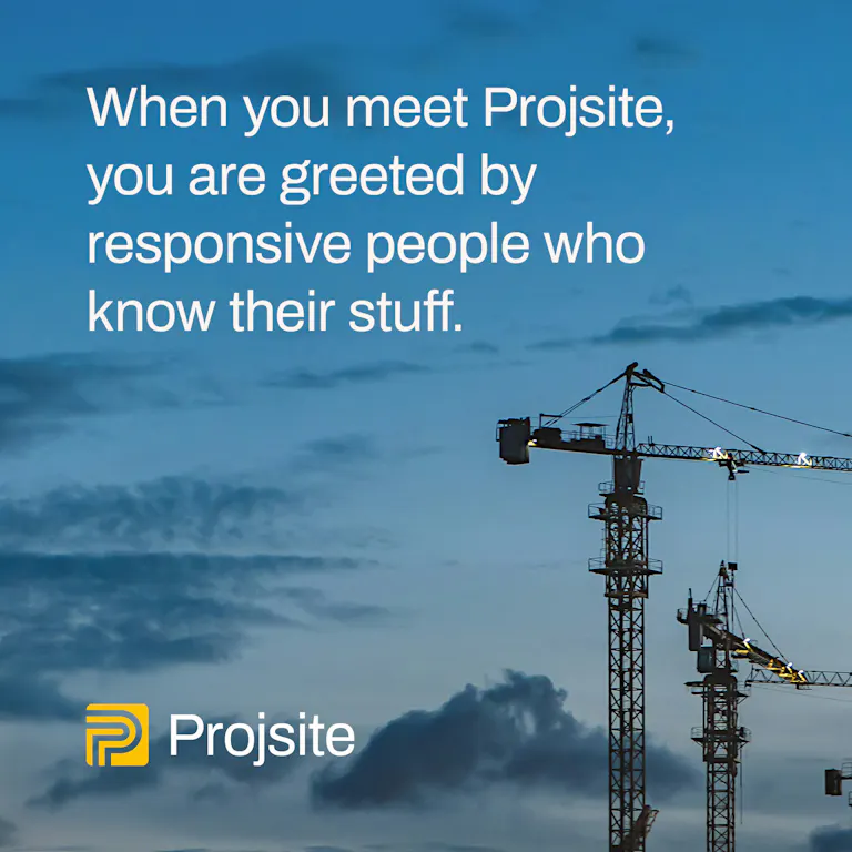 Projsite kranar