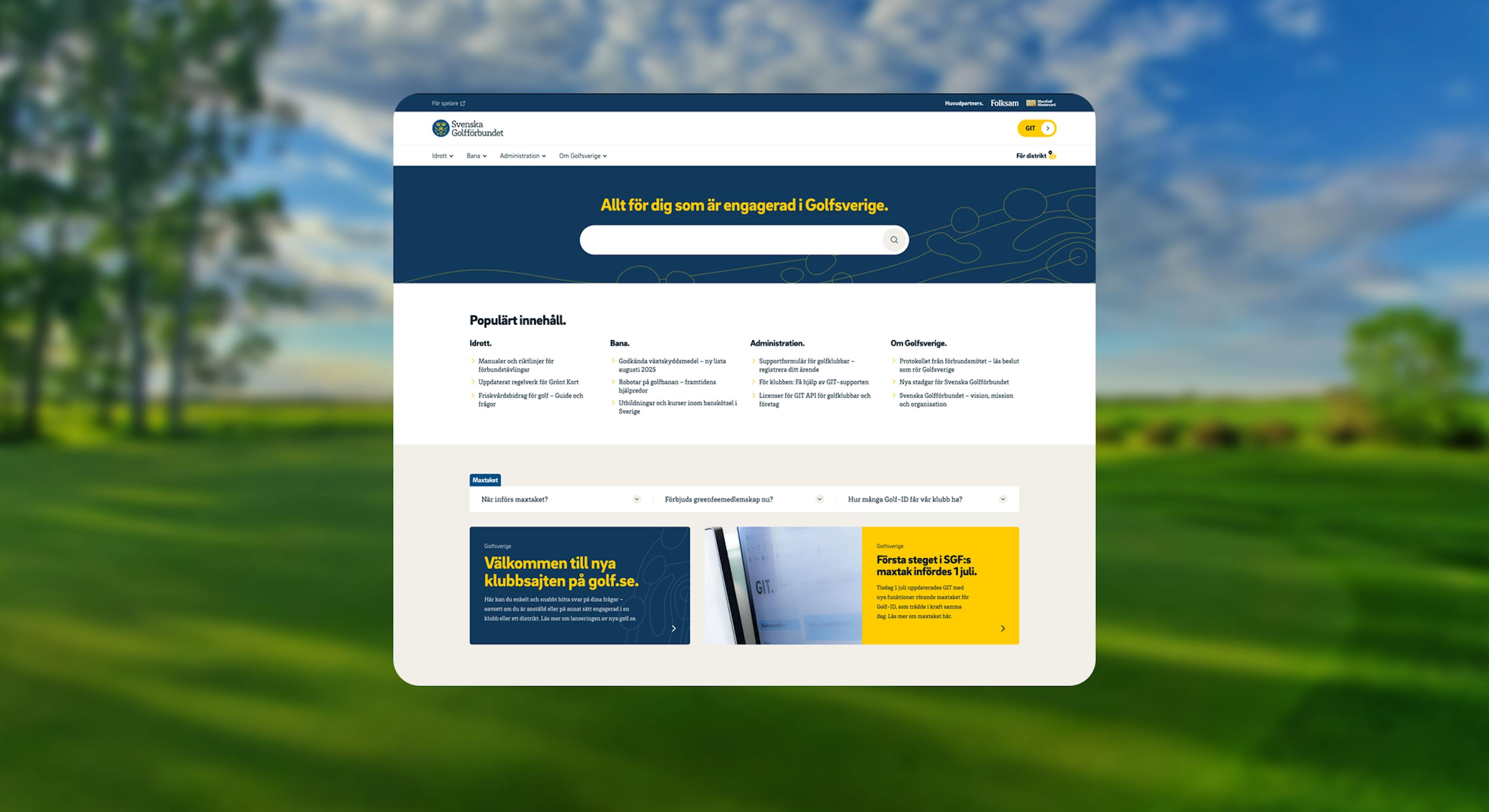 Klubb.golf.se startsida