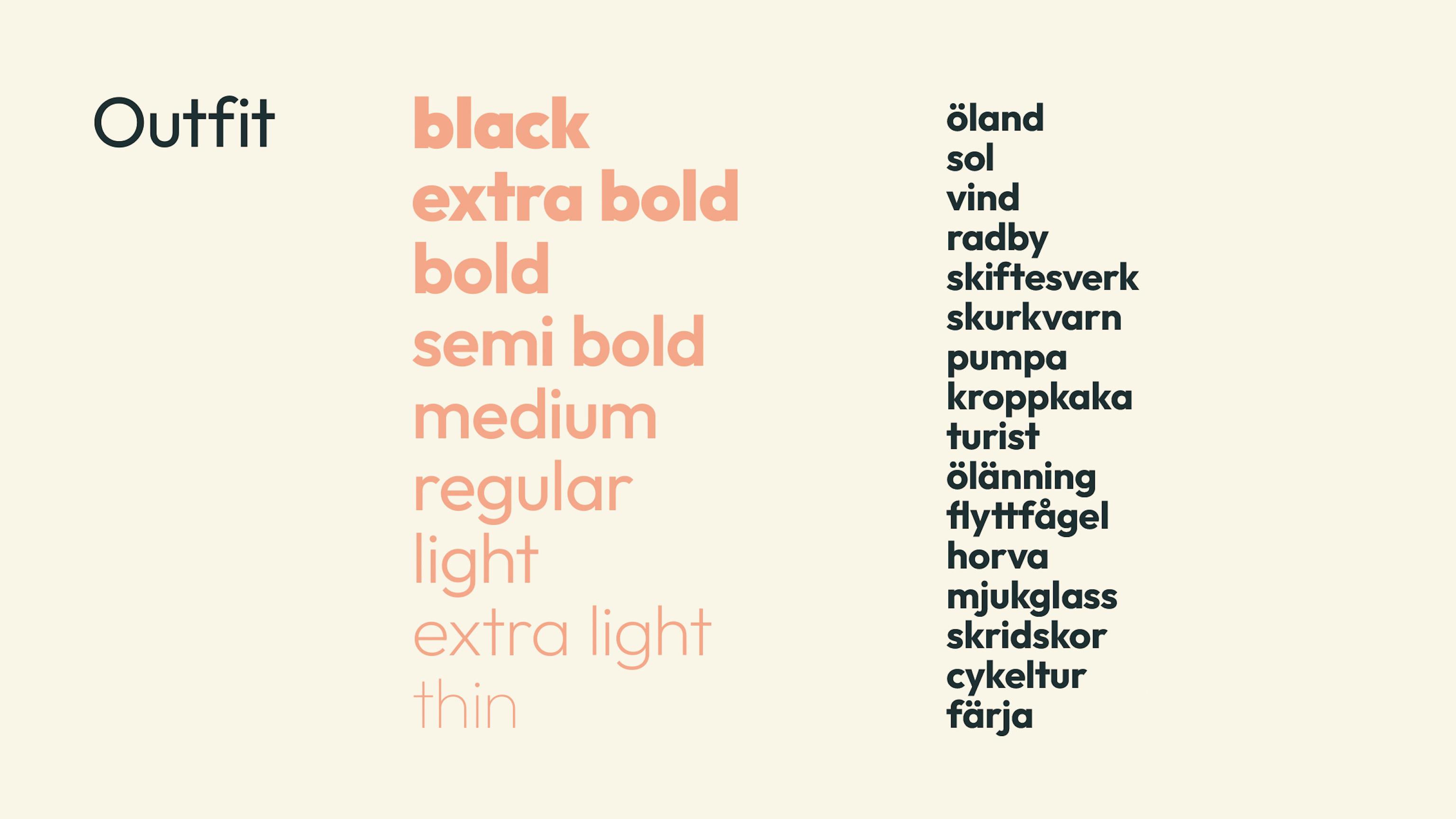 Öland typografi Outfit