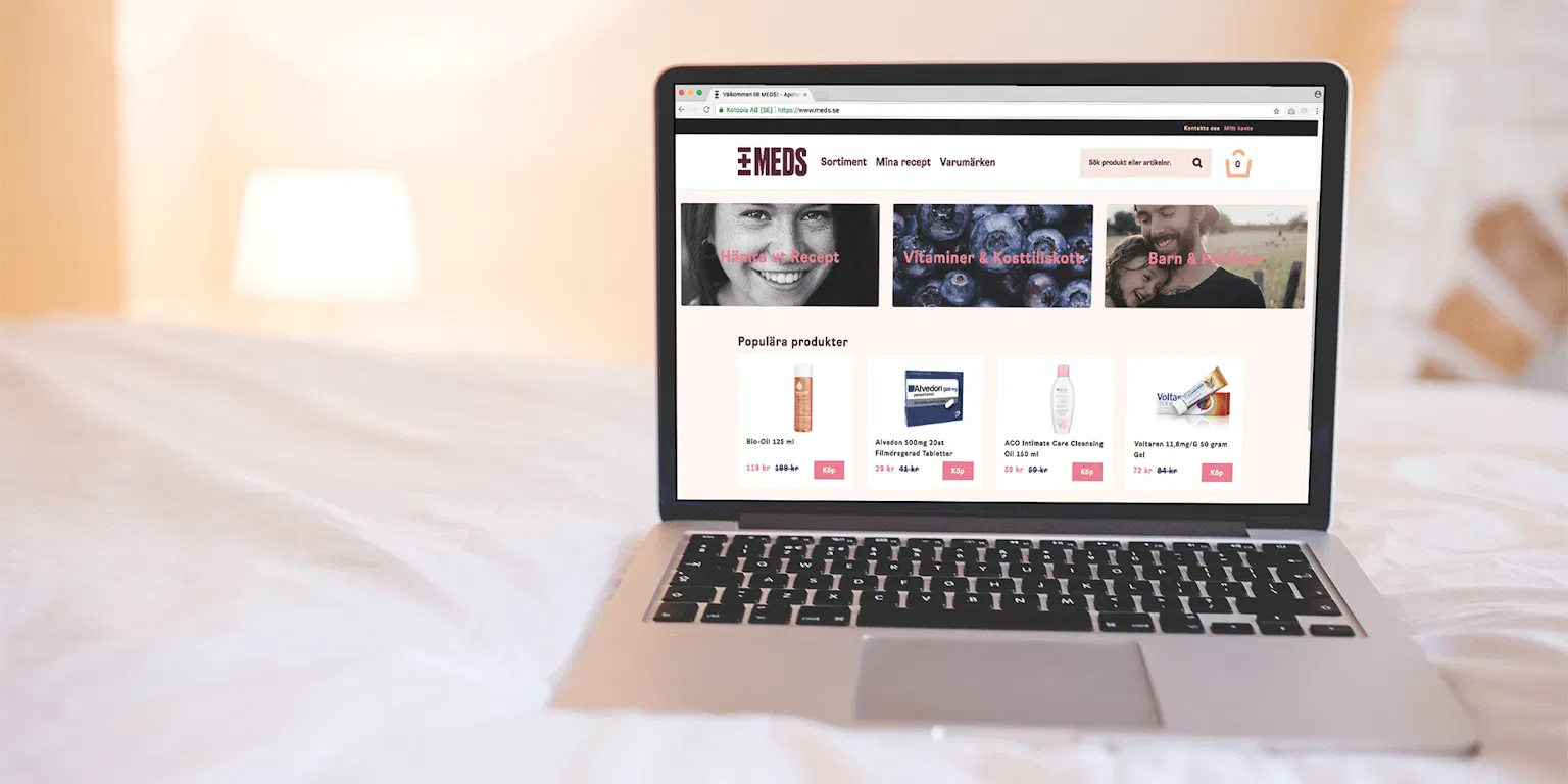 Desktop meds.se | UX/UI-design Wilson Creative