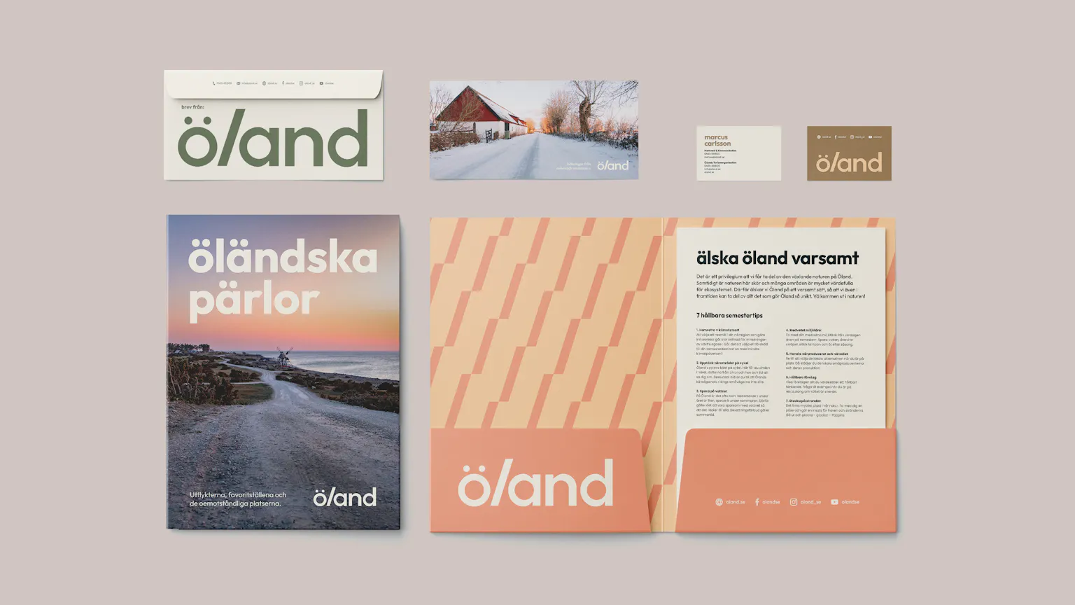 Öland stationery design