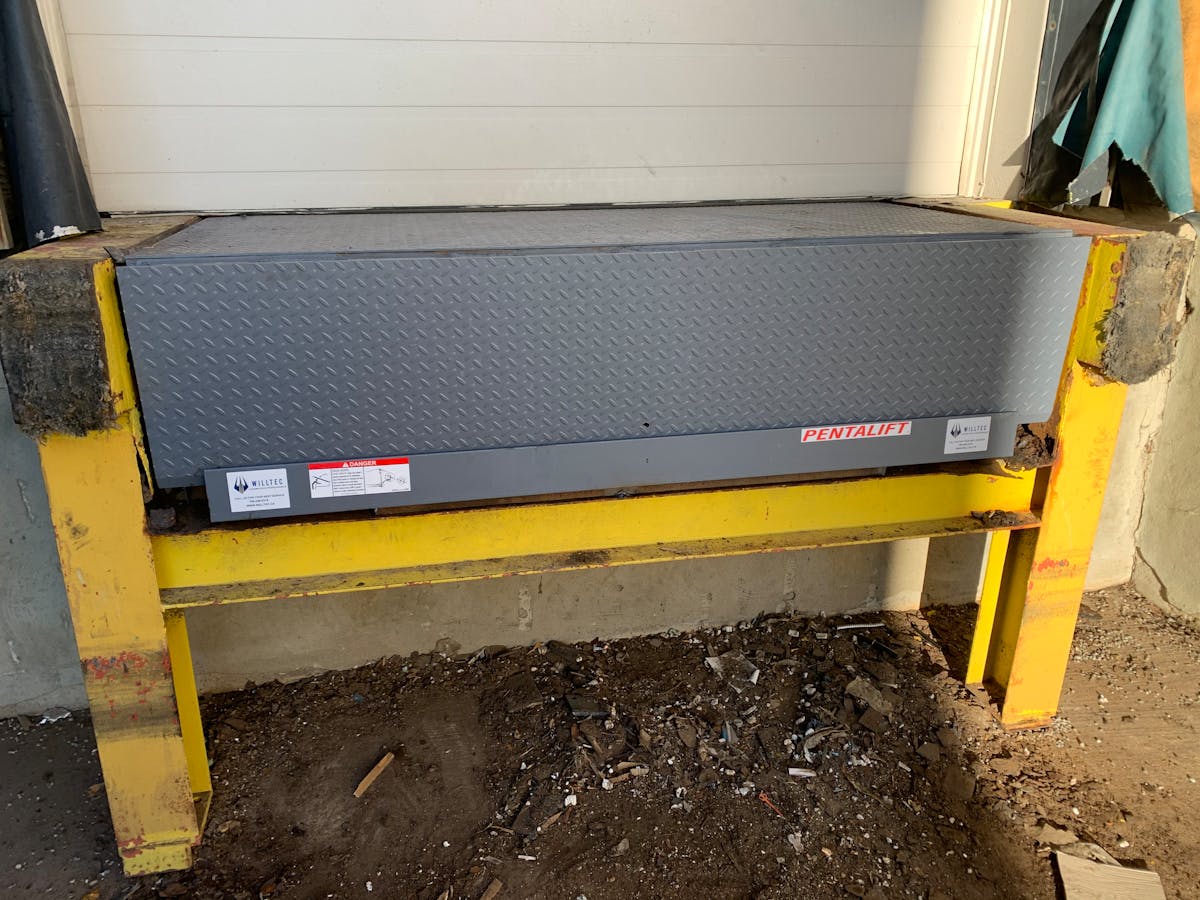 Pentalift dock leveler installed by Willtec Edmonton