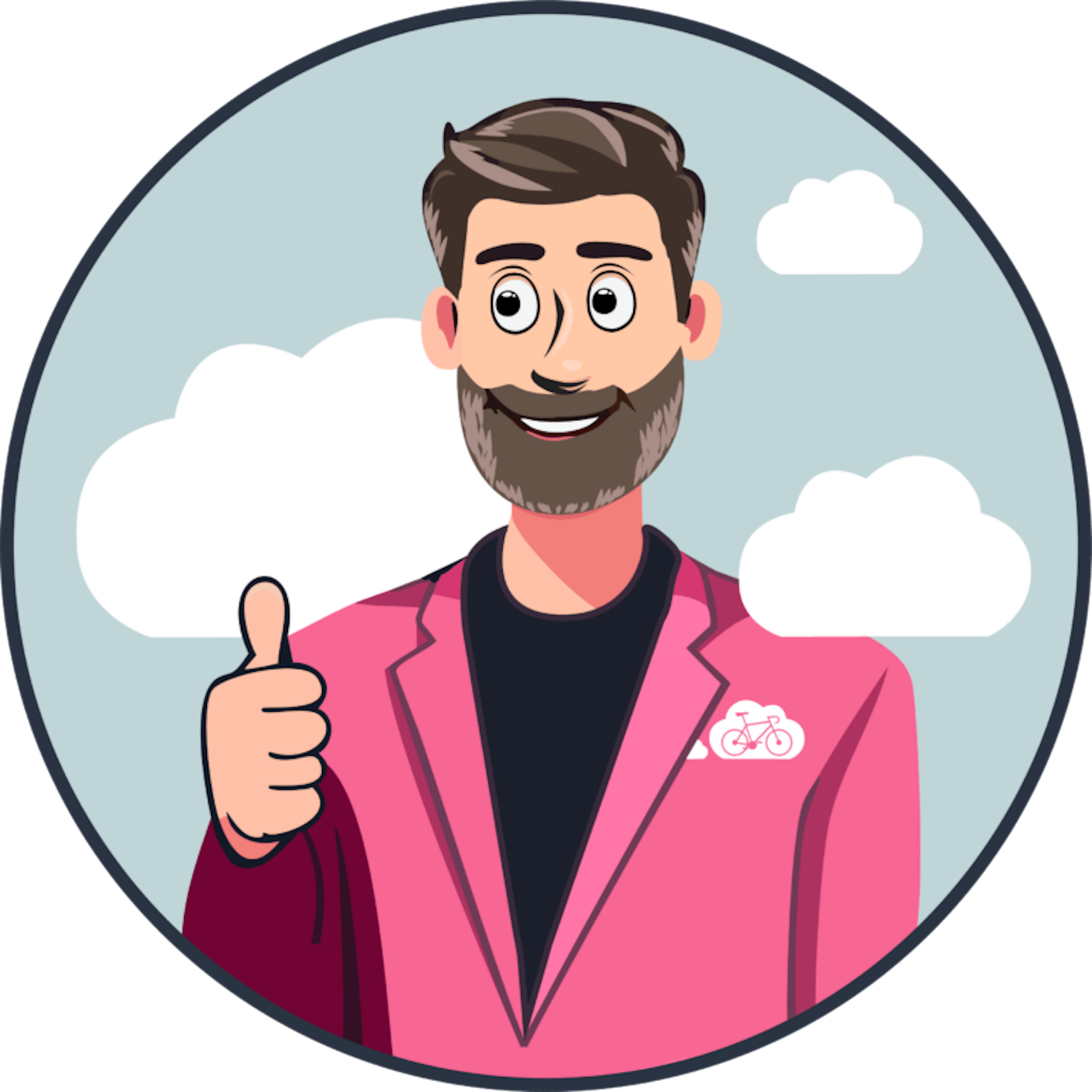 Chris thumbs up graphic