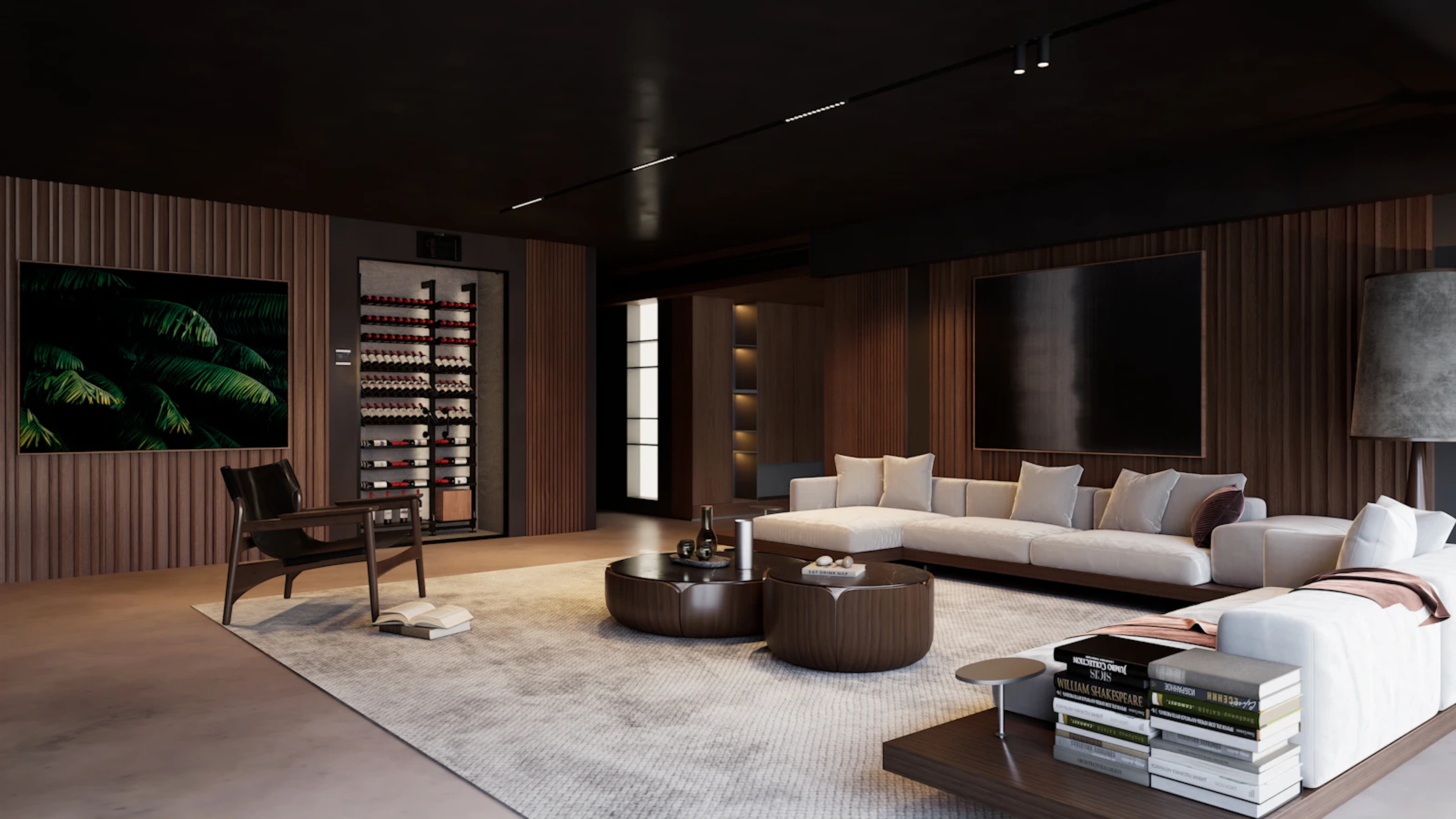Wine cellar project with clean residential integration