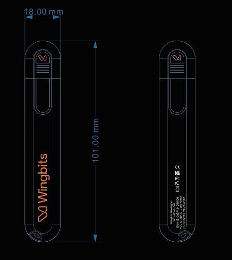 A mock-up of Wingbits Geosigner ADS-B flight-tracking hardware from HYFIX